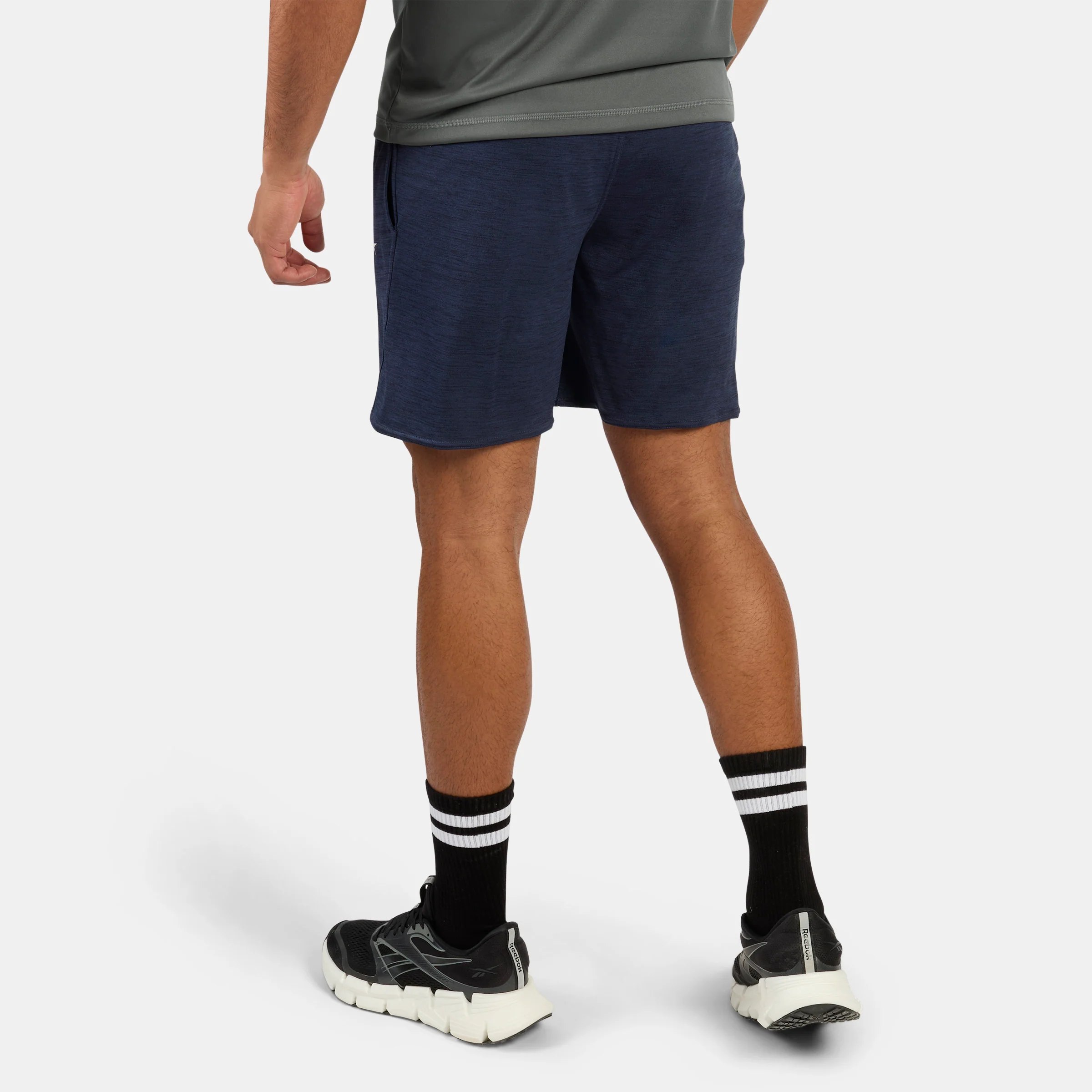 Id Train Knit Short Vector Navy Melange - Image 3