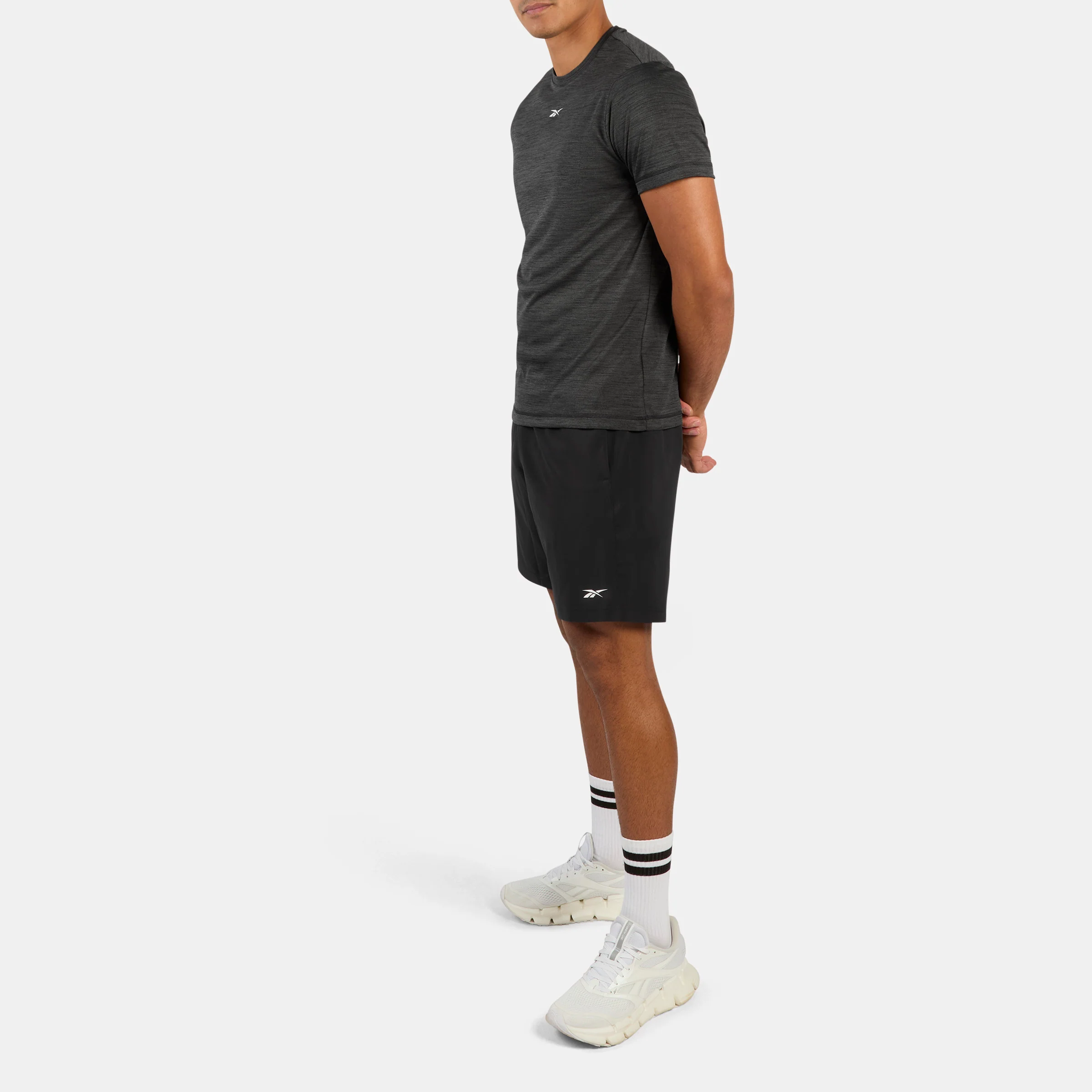 Id Train Melange Tech Tee Black - Image 2