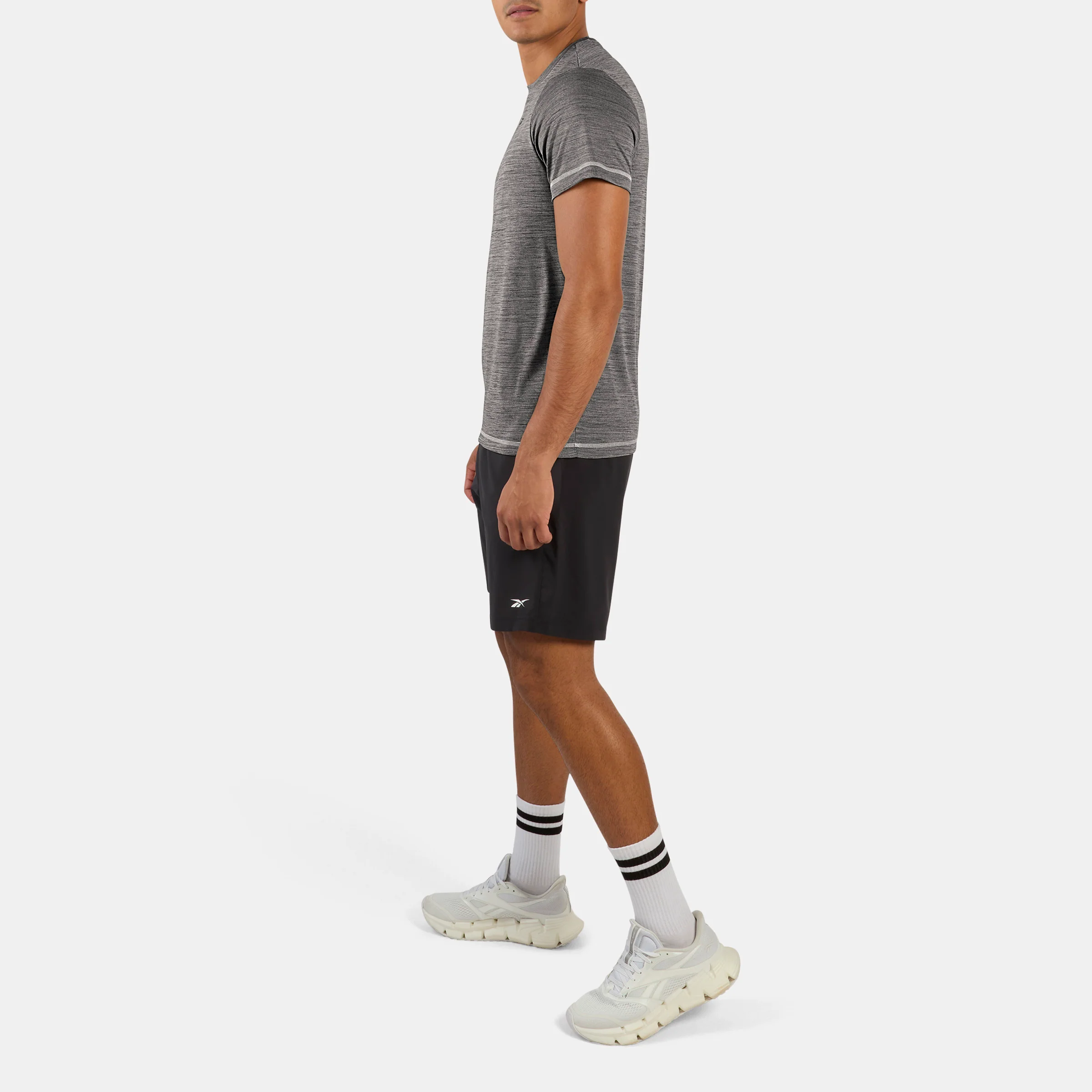 Id Train Melange Tech Tee Light Grey Marl - Image 2