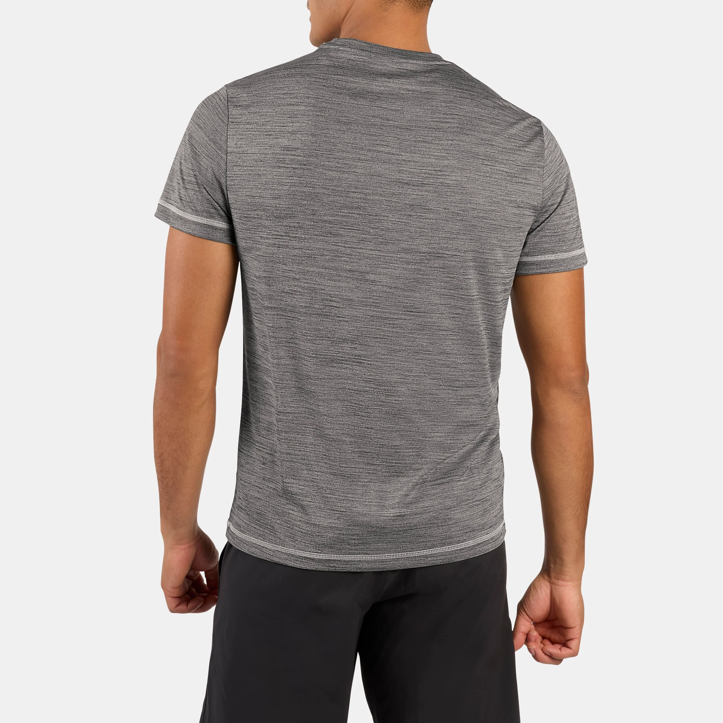 Id Train Melange Tech Tee Light Grey Marl - Image 3