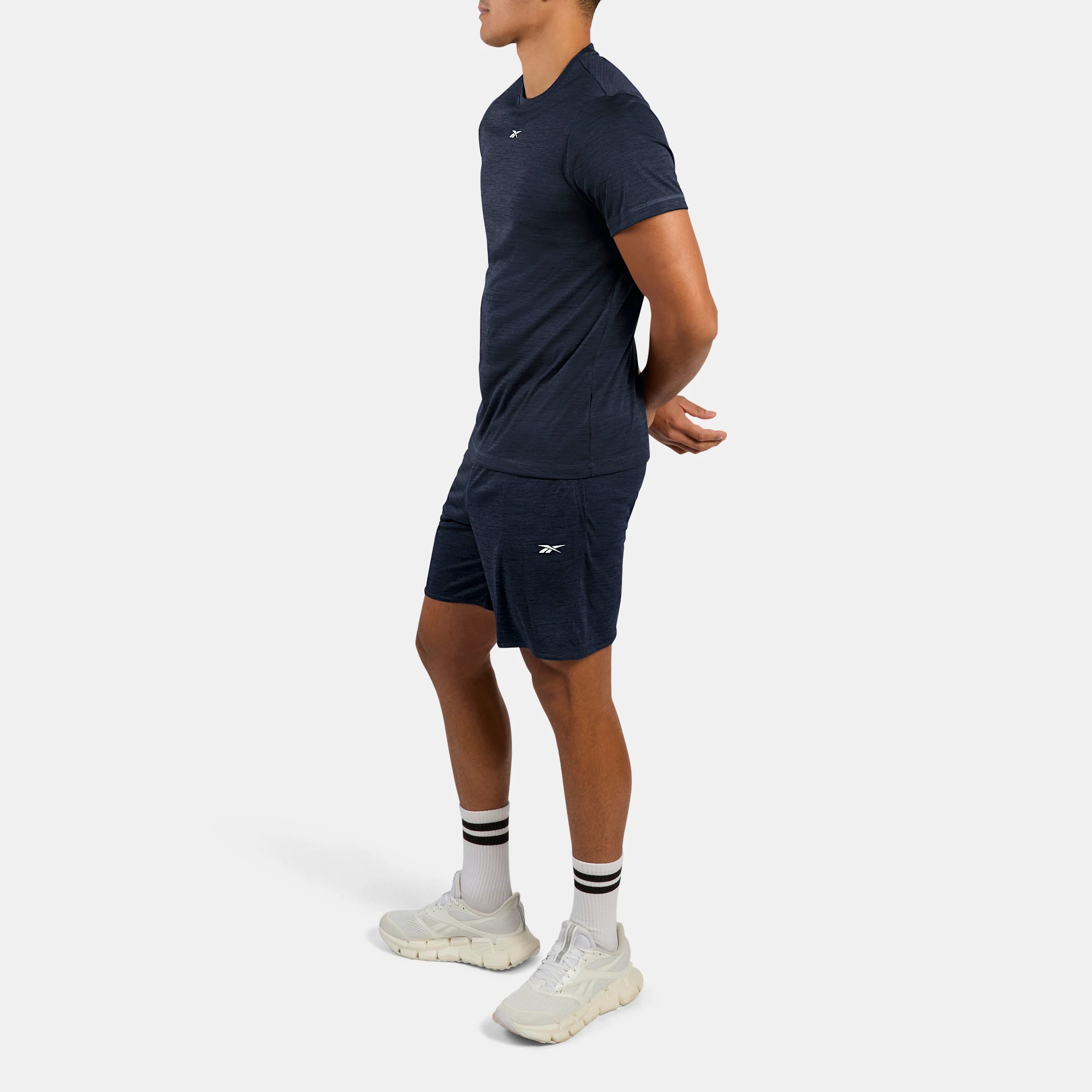 Id Train Melange Tech Tee Vector Navy - Image 2