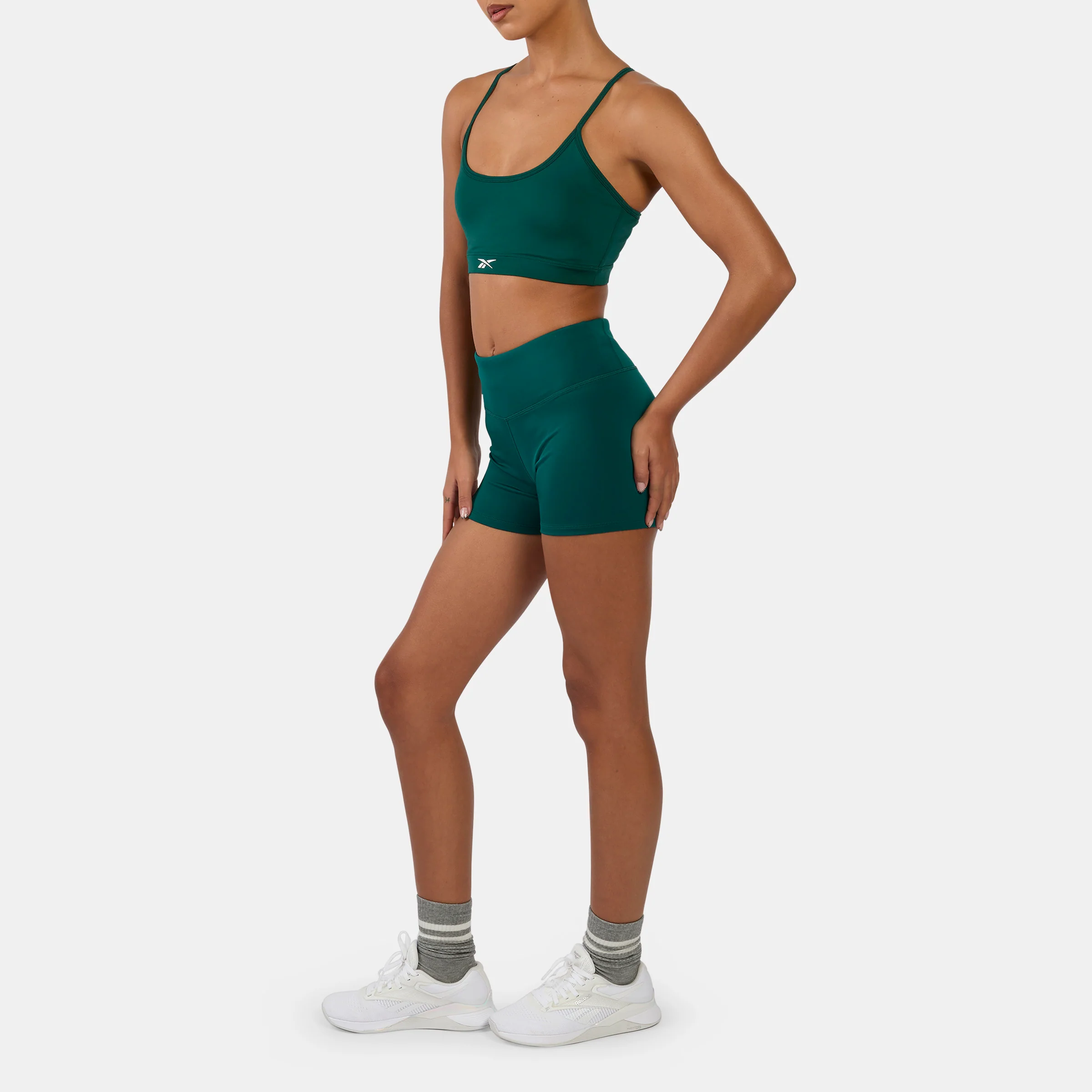 Kendal Core Strappy Bra Metal Green - Image 2