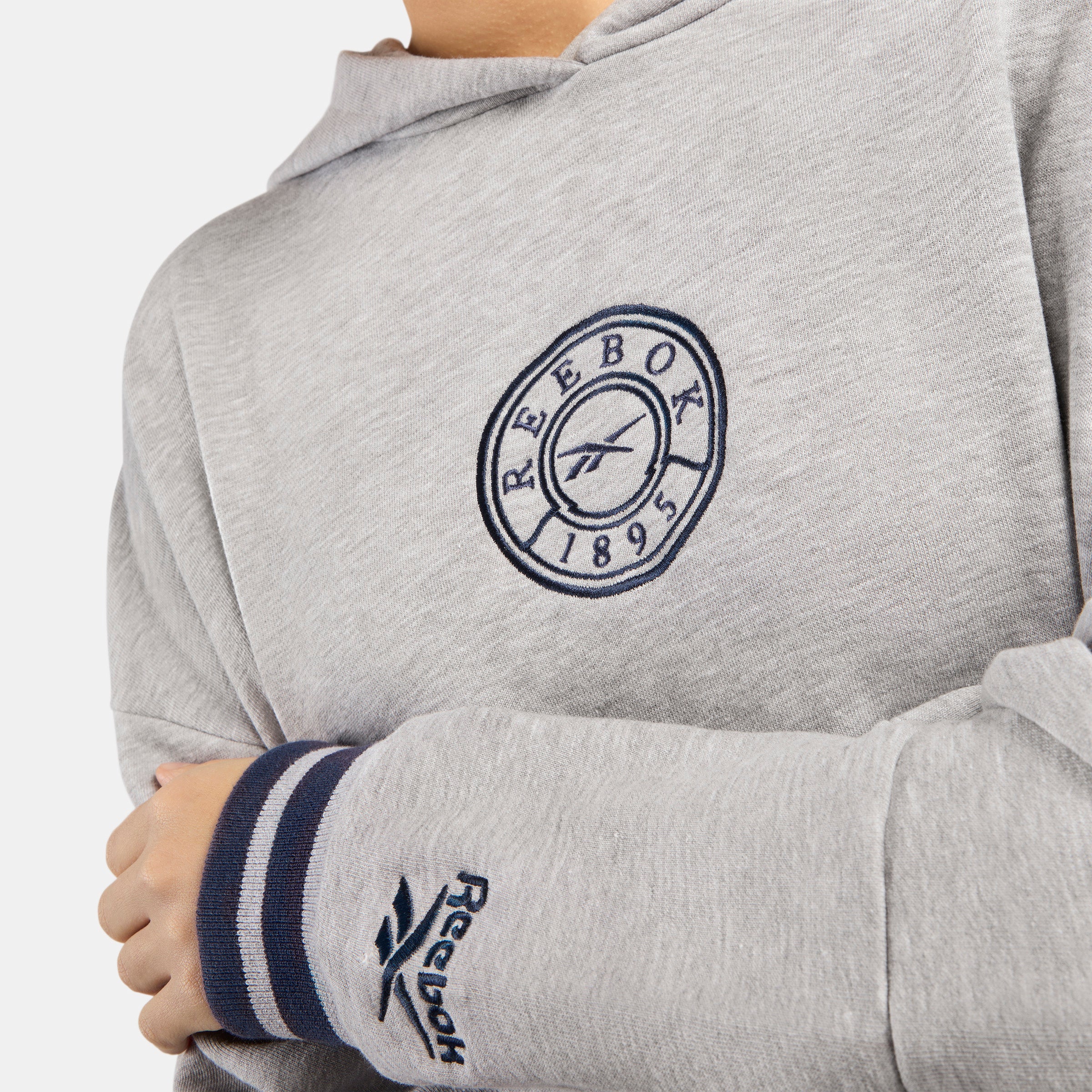 Lawn Club Oversized Hoodie Light Grey Marl - Image 4