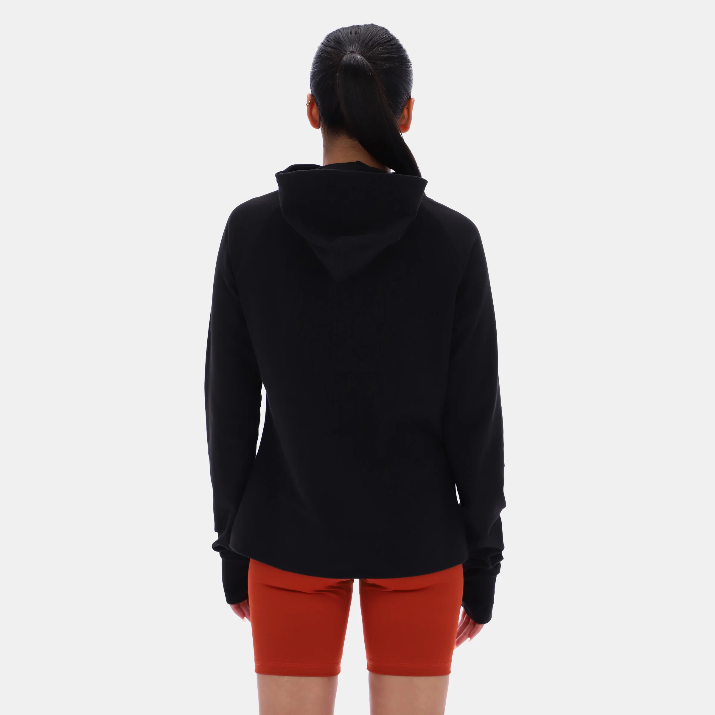 Long Sleeve 1/4 Hooded Zip Black - Image 5