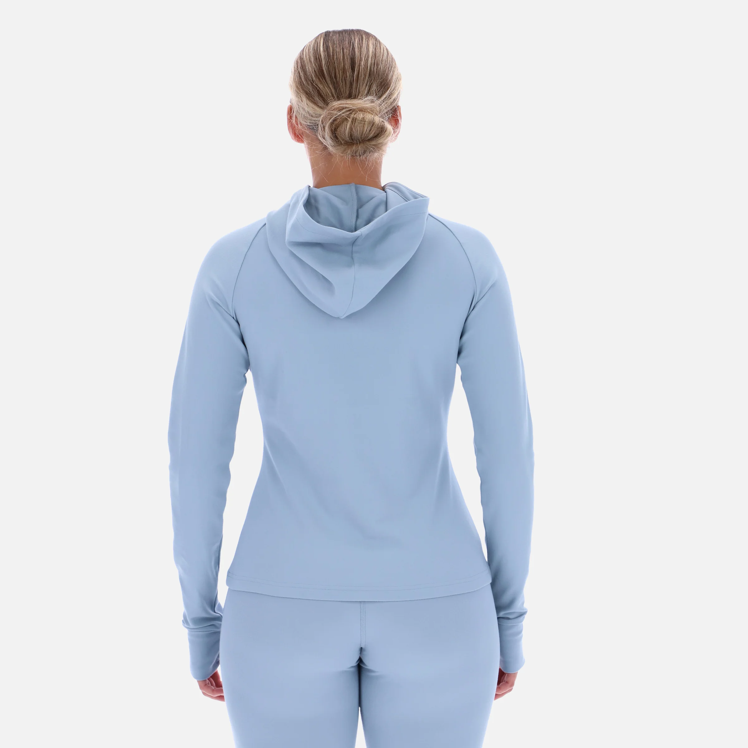 Ls 1/4 Hooded Zip Top Leisure Blue - Image 4