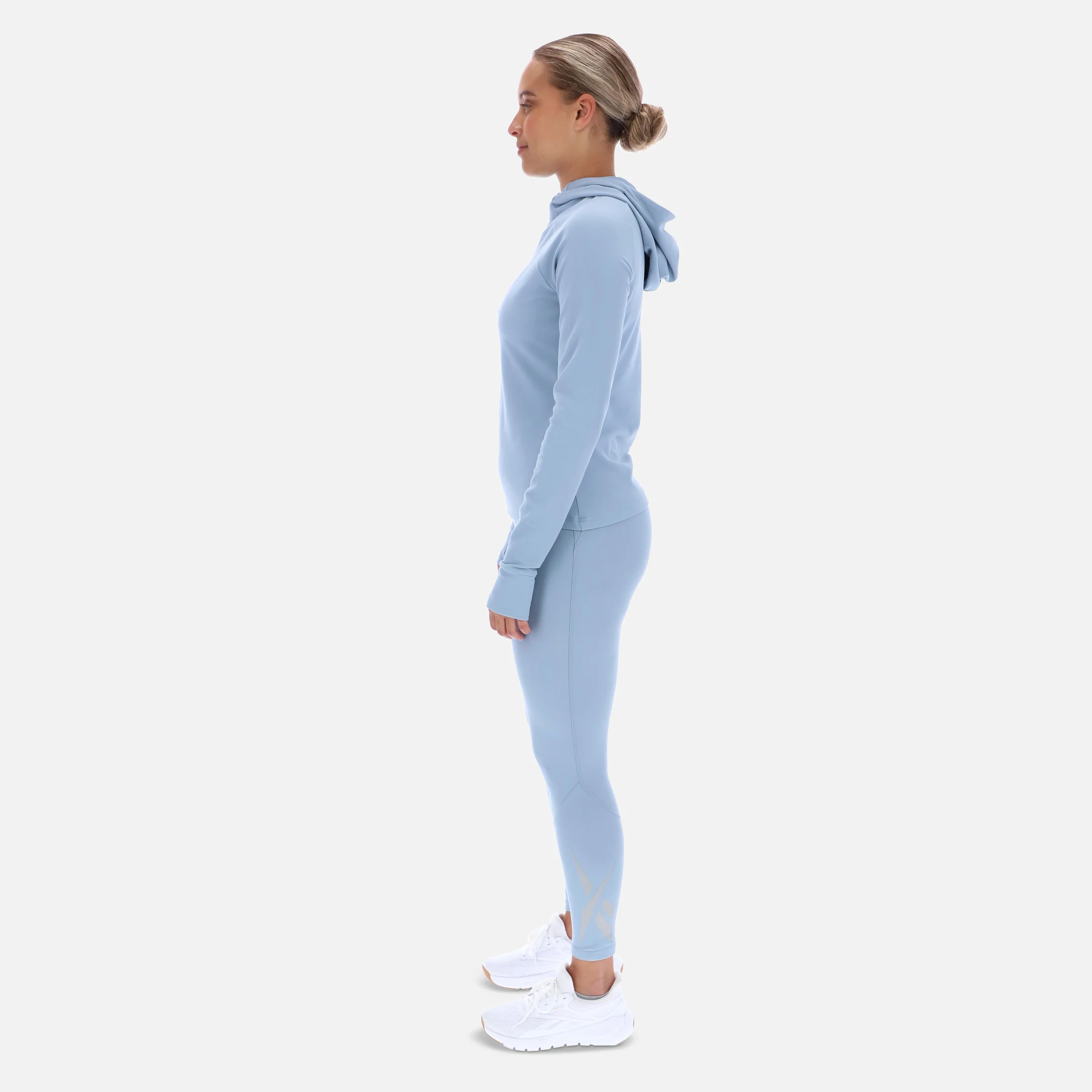 Ls 1/4 Hooded Zip Top Leisure Blue - Image 5