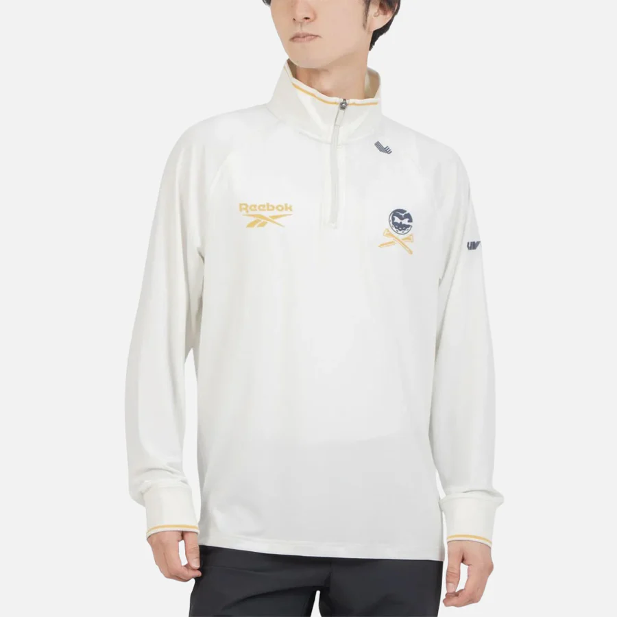 Ls 1/4 Zip W/Tipping Chalk