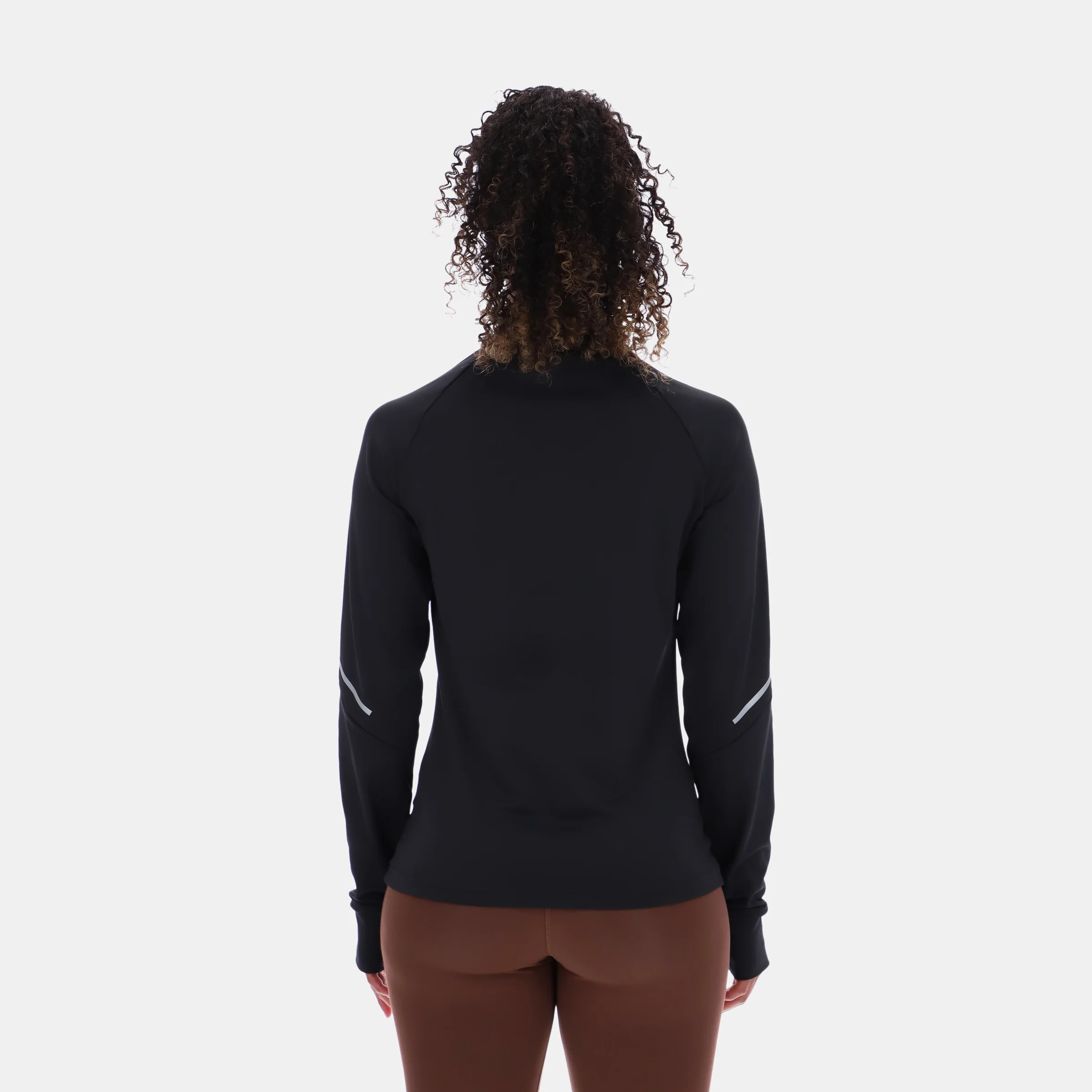 Long Sleeve Mock Neck Top Black - Image 3