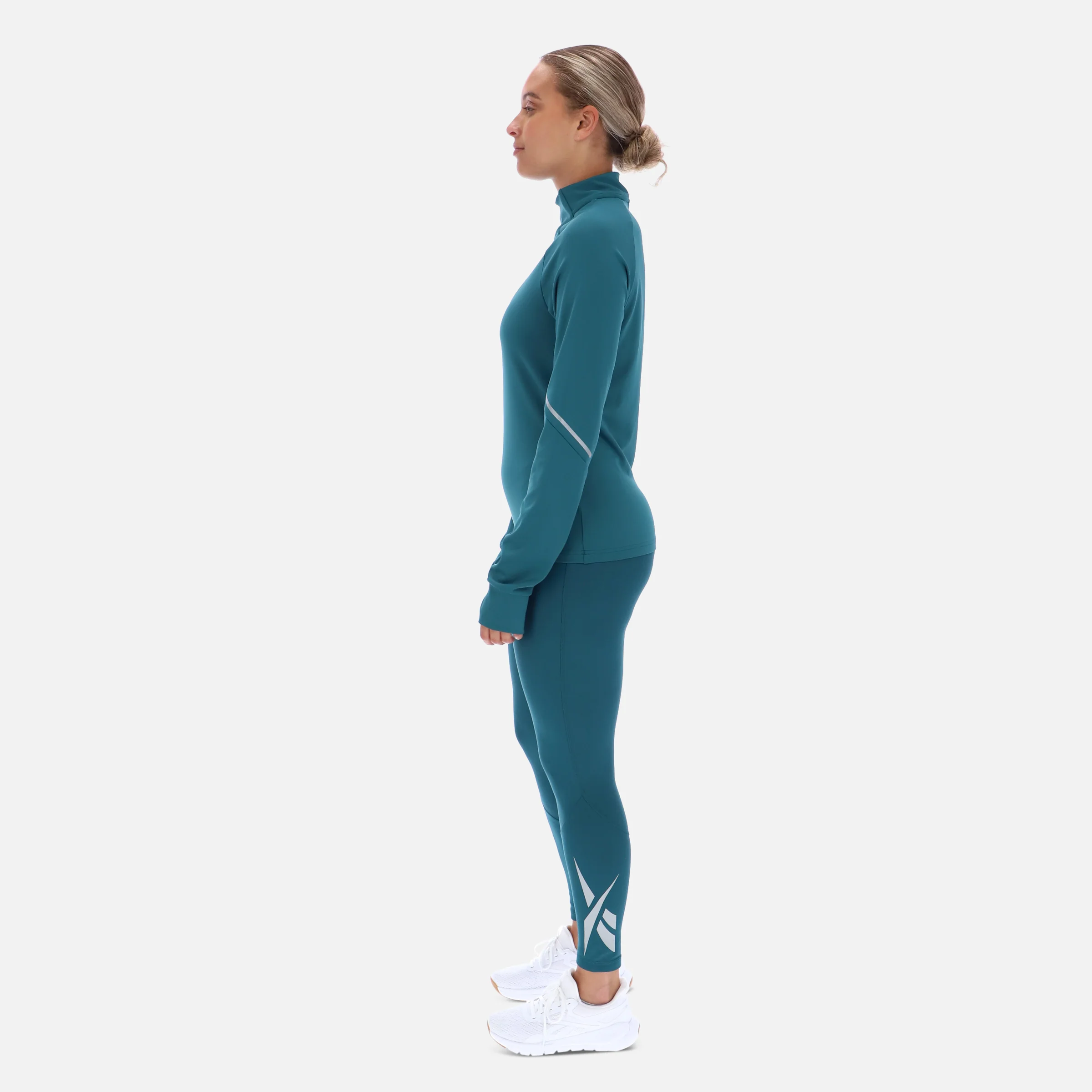 Ls Mock Neck Top Retro Teal - Image 4