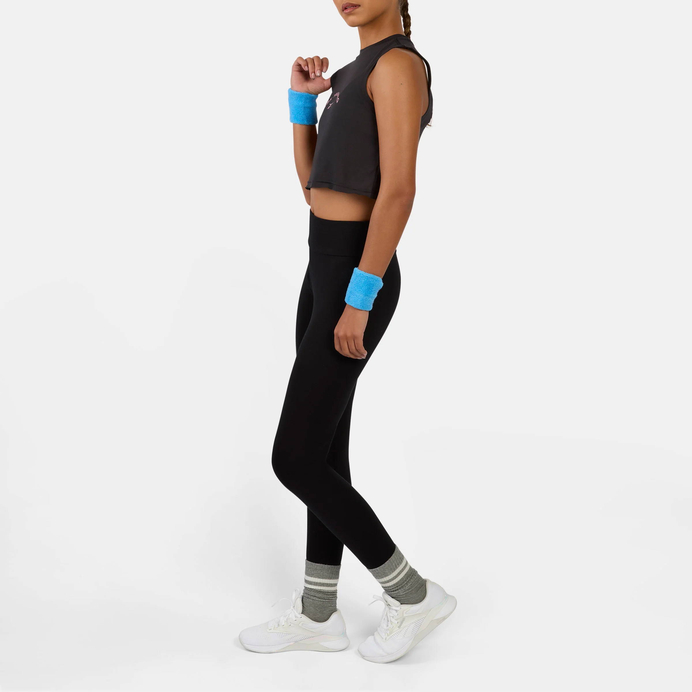 Lux Cropped Graphic Tank Black - Image 2