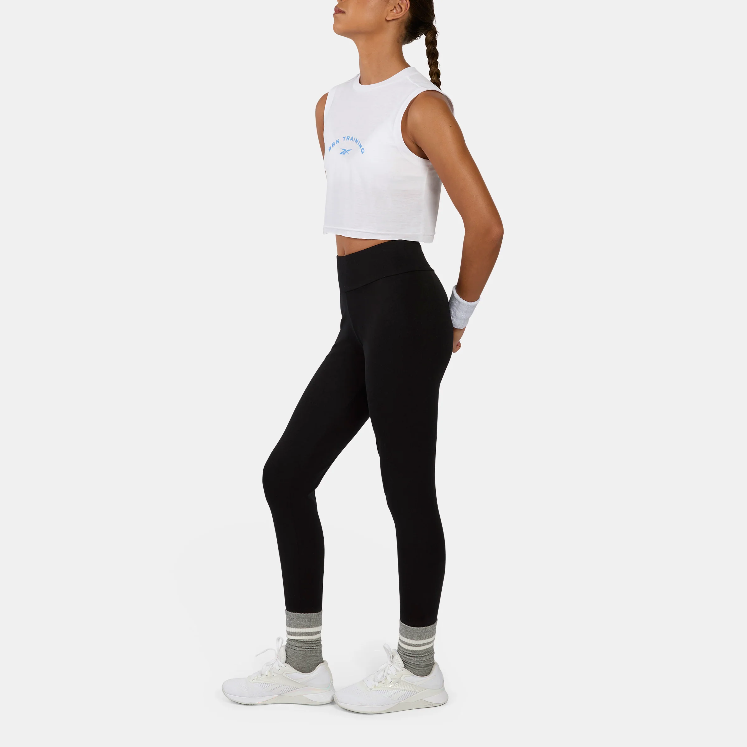 Lux Cropped Graphic Tank White - Image 2