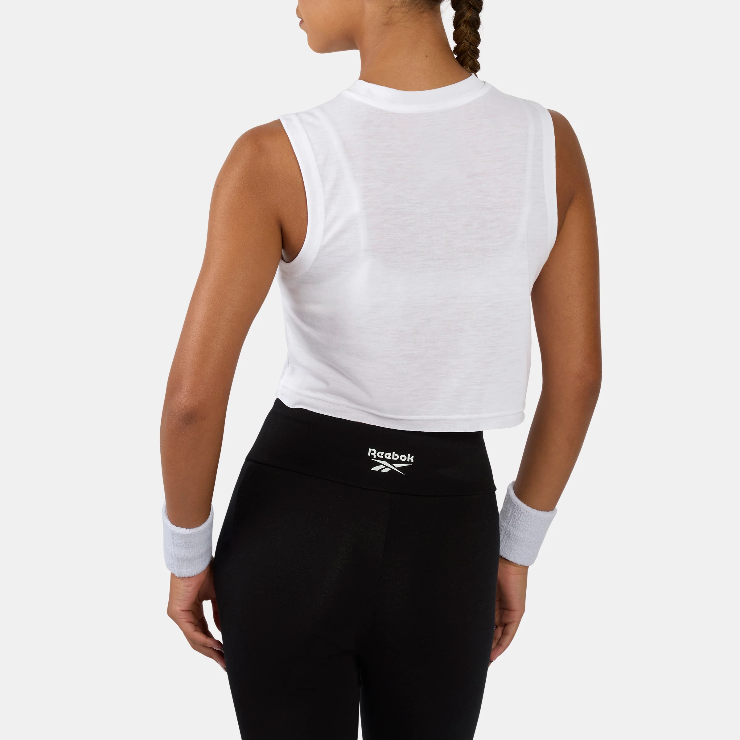 Lux Cropped Graphic Tank White - Image 3