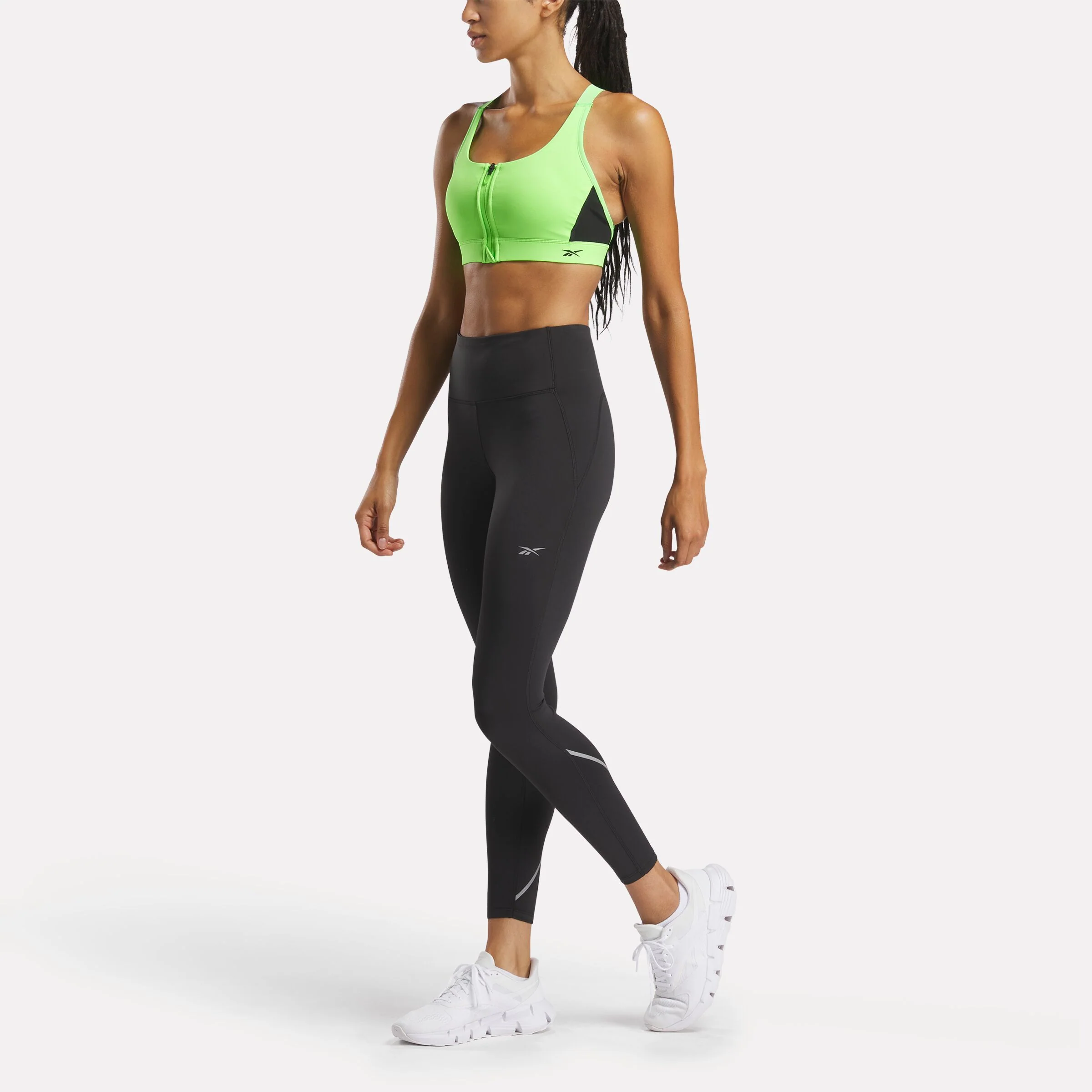 Lux Front-Zip High Impact Bra Solar Lime - Image 2