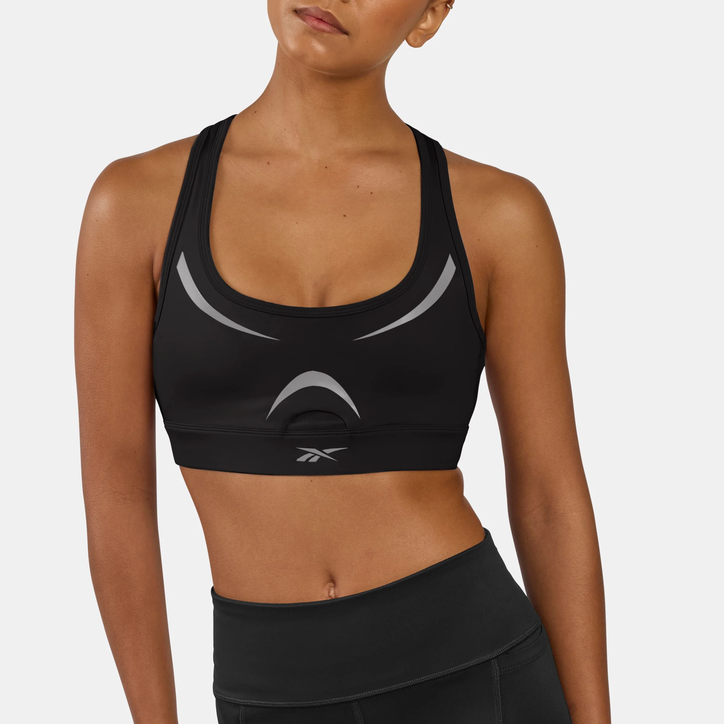 Lux Metallic Running Bra Black/Metallic