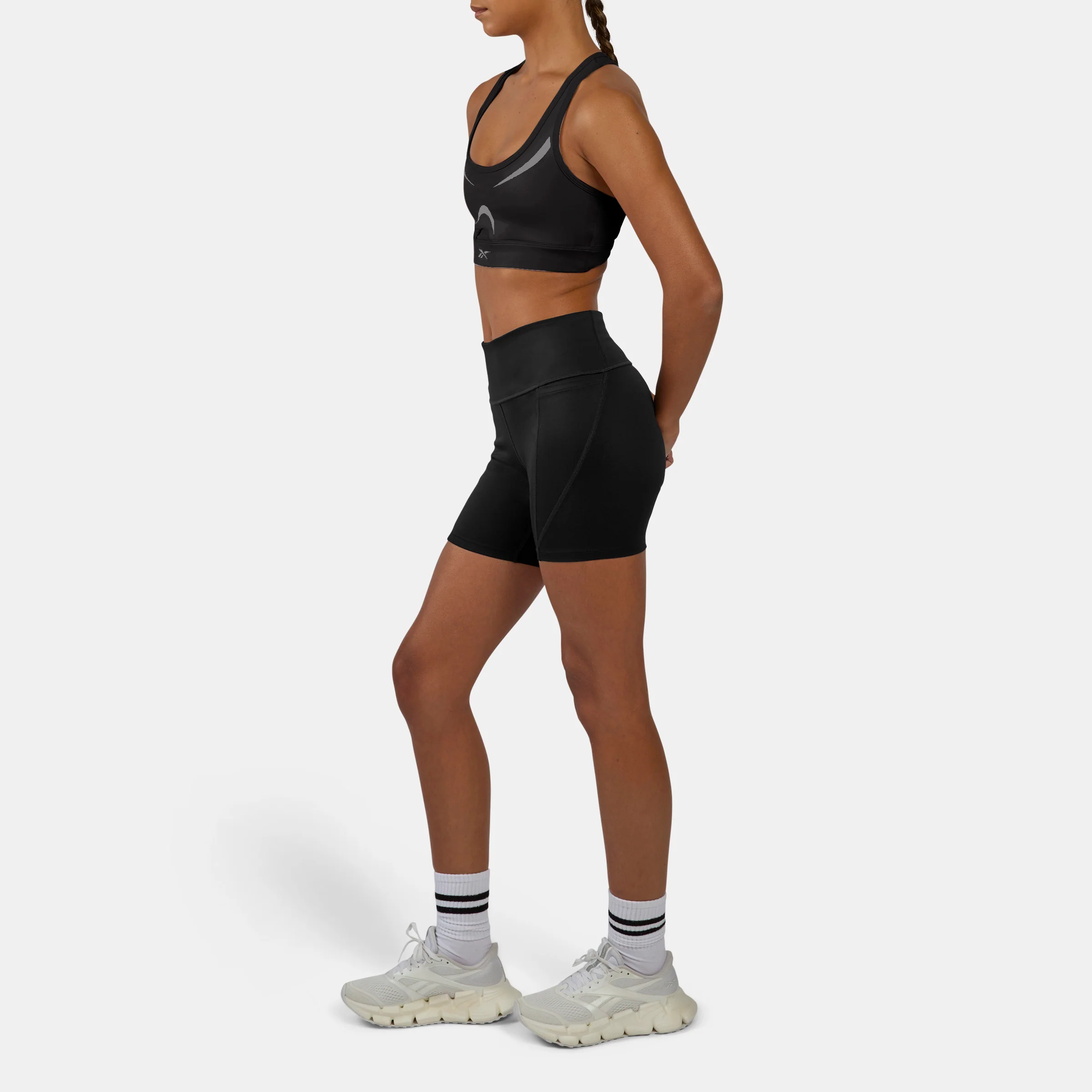 Lux Metallic Running Bra Black/Metallic - Image 2