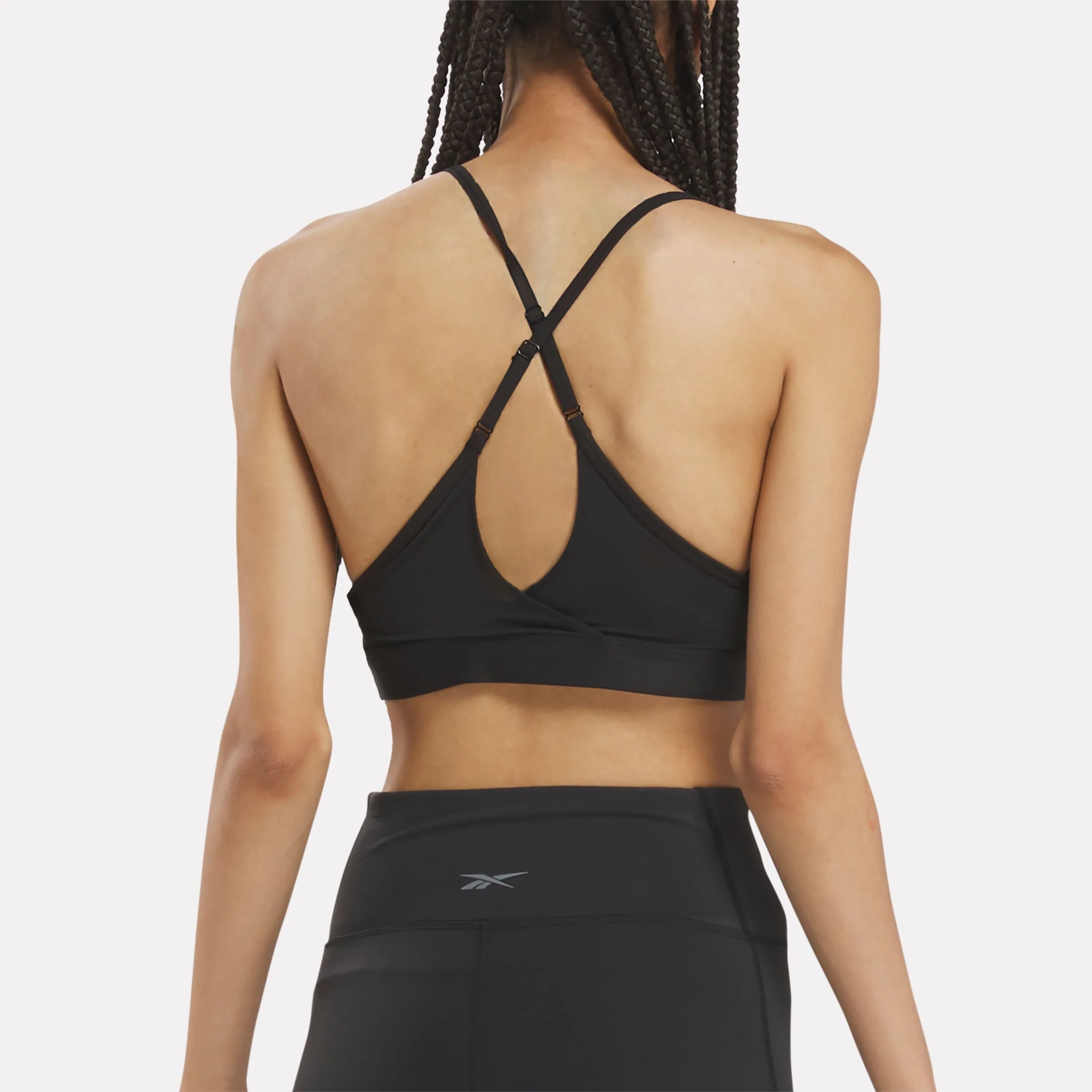 Reebok Lux Strappy Sports Bra Black - Image 3