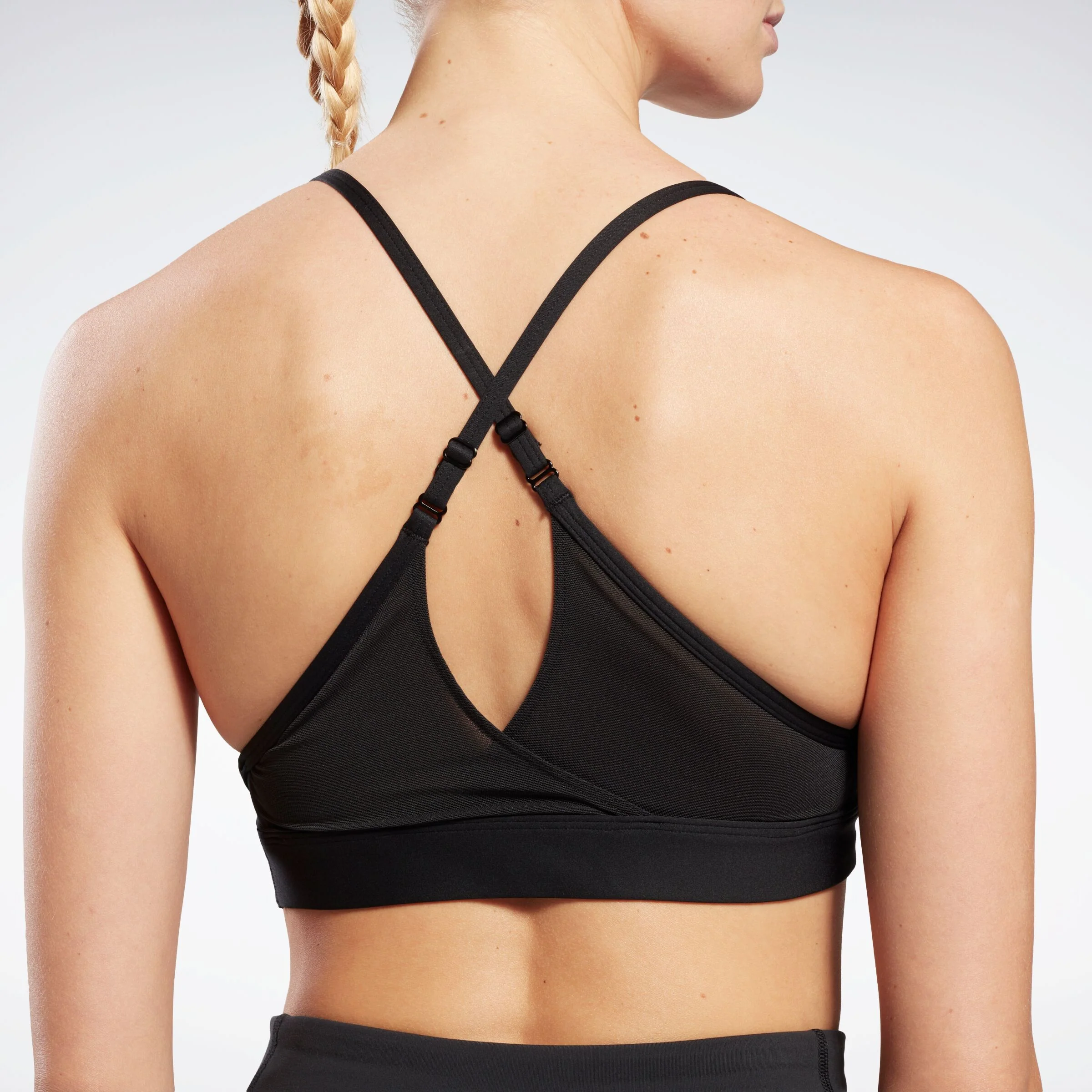 Reebok Lux Strappy Sports Bra Black - Image 5