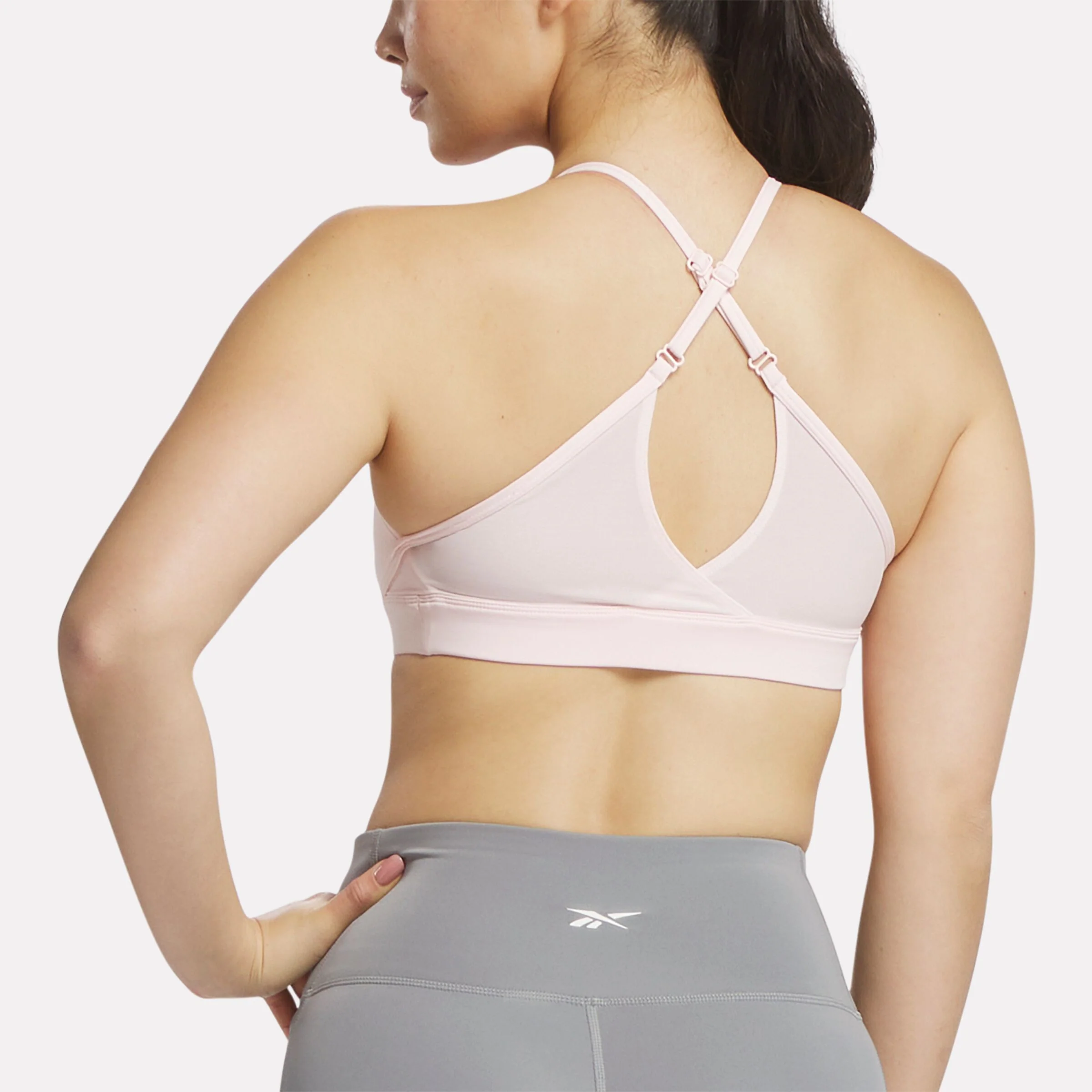 Lux Strappy Sports Bra Pure Pink - Image 3
