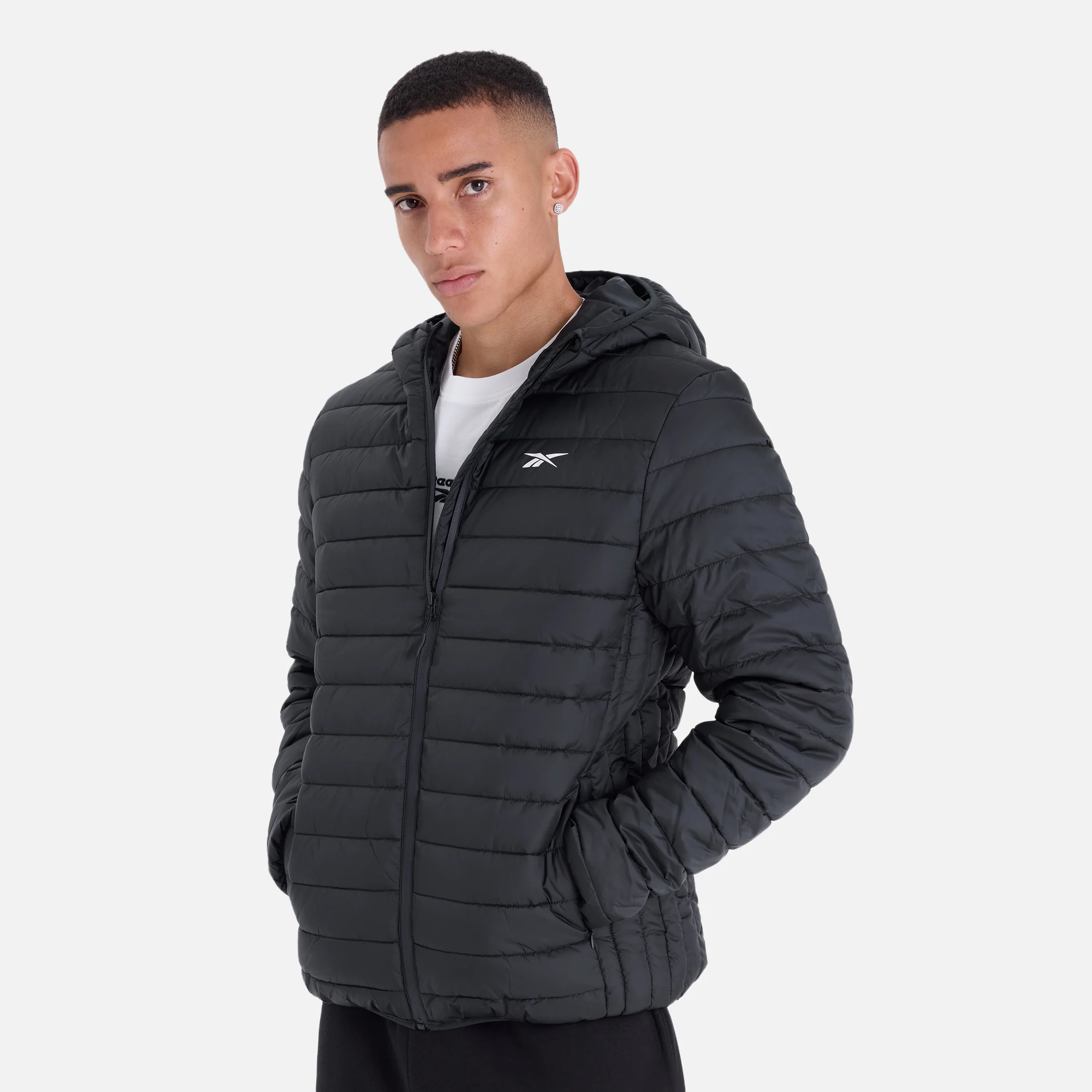 Men's Puffer Jacket Black - Image 2