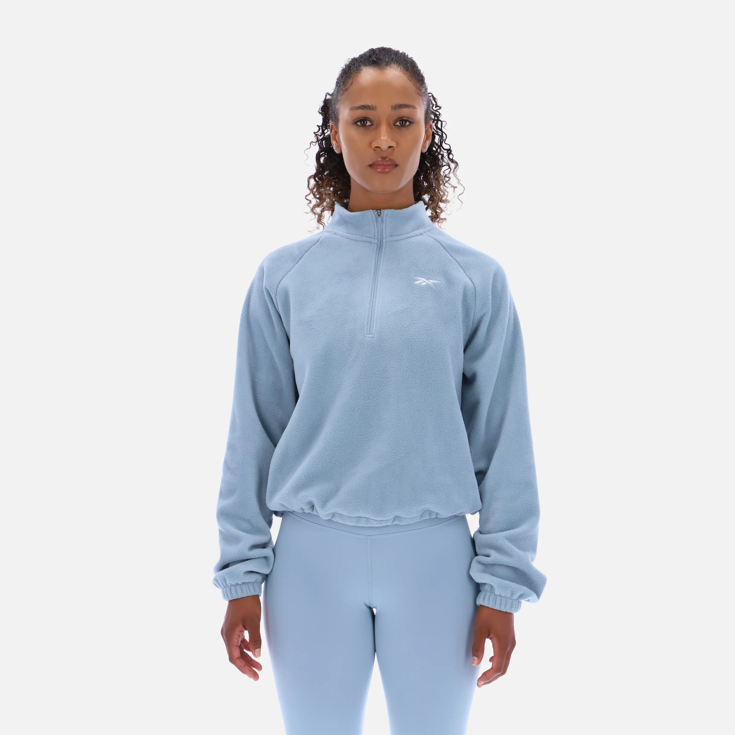 Myla Crop 1/4 Zip Leisure Blue