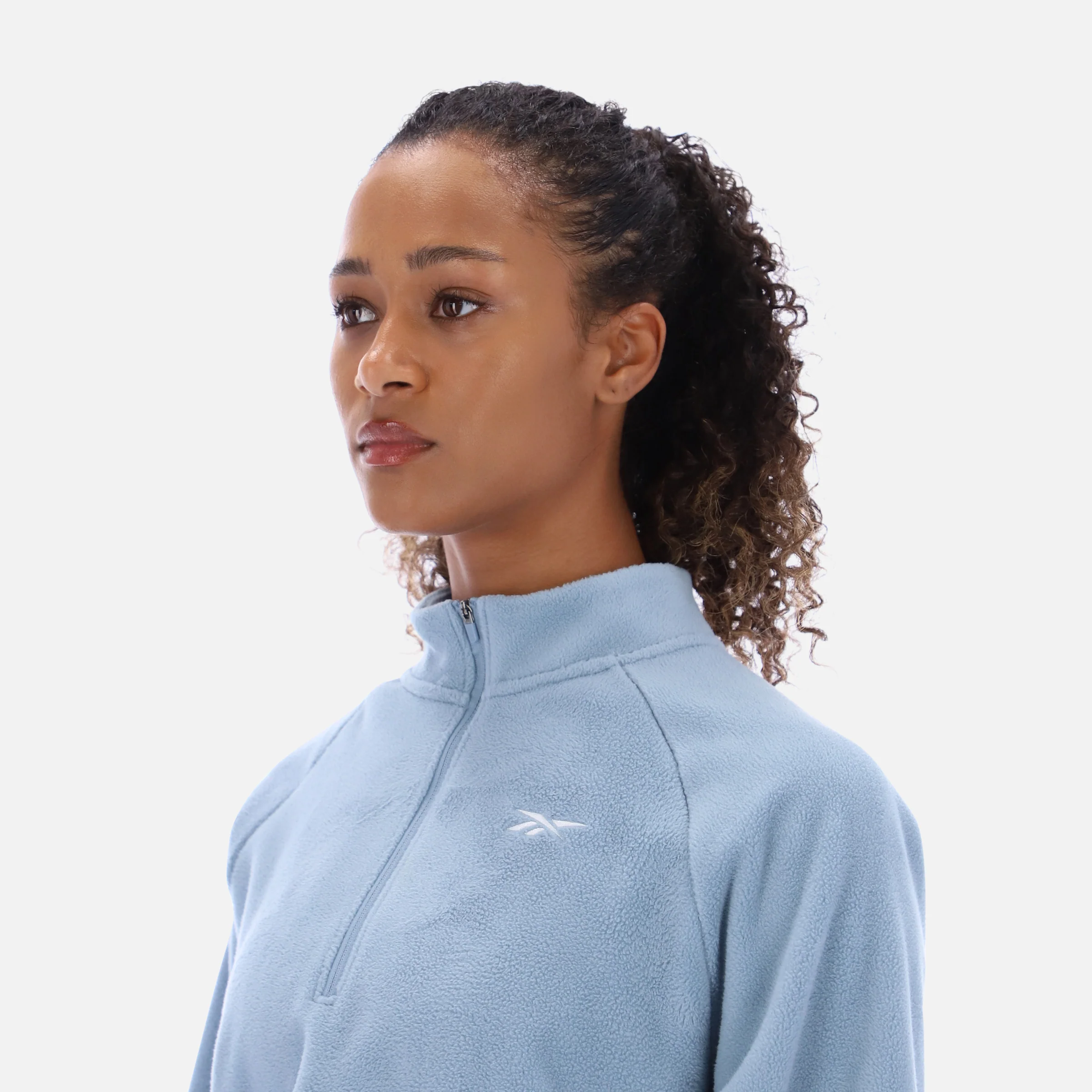 Myla Crop 1/4 Zip Leisure Blue - Image 2