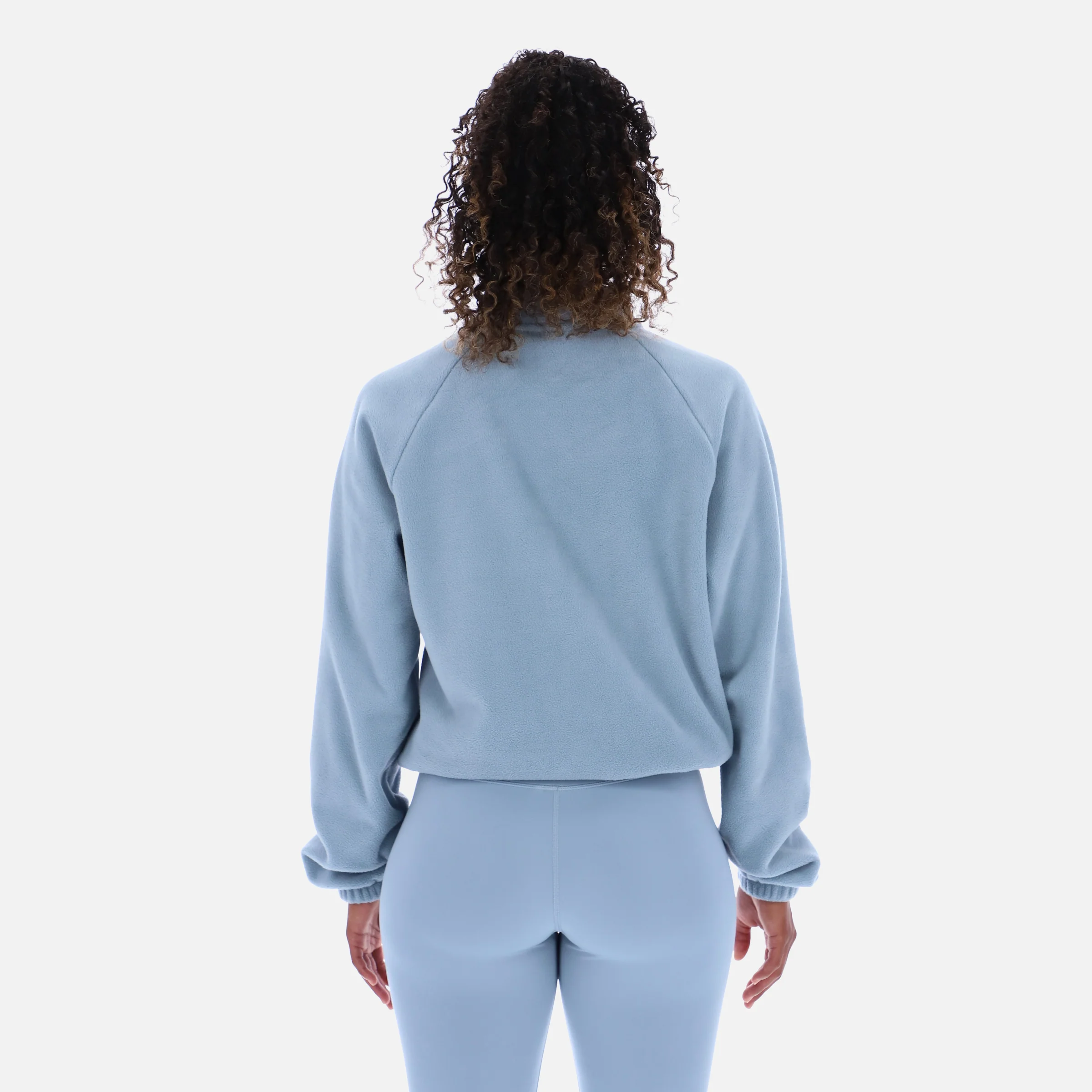 Myla Crop 1/4 Zip Leisure Blue - Image 4