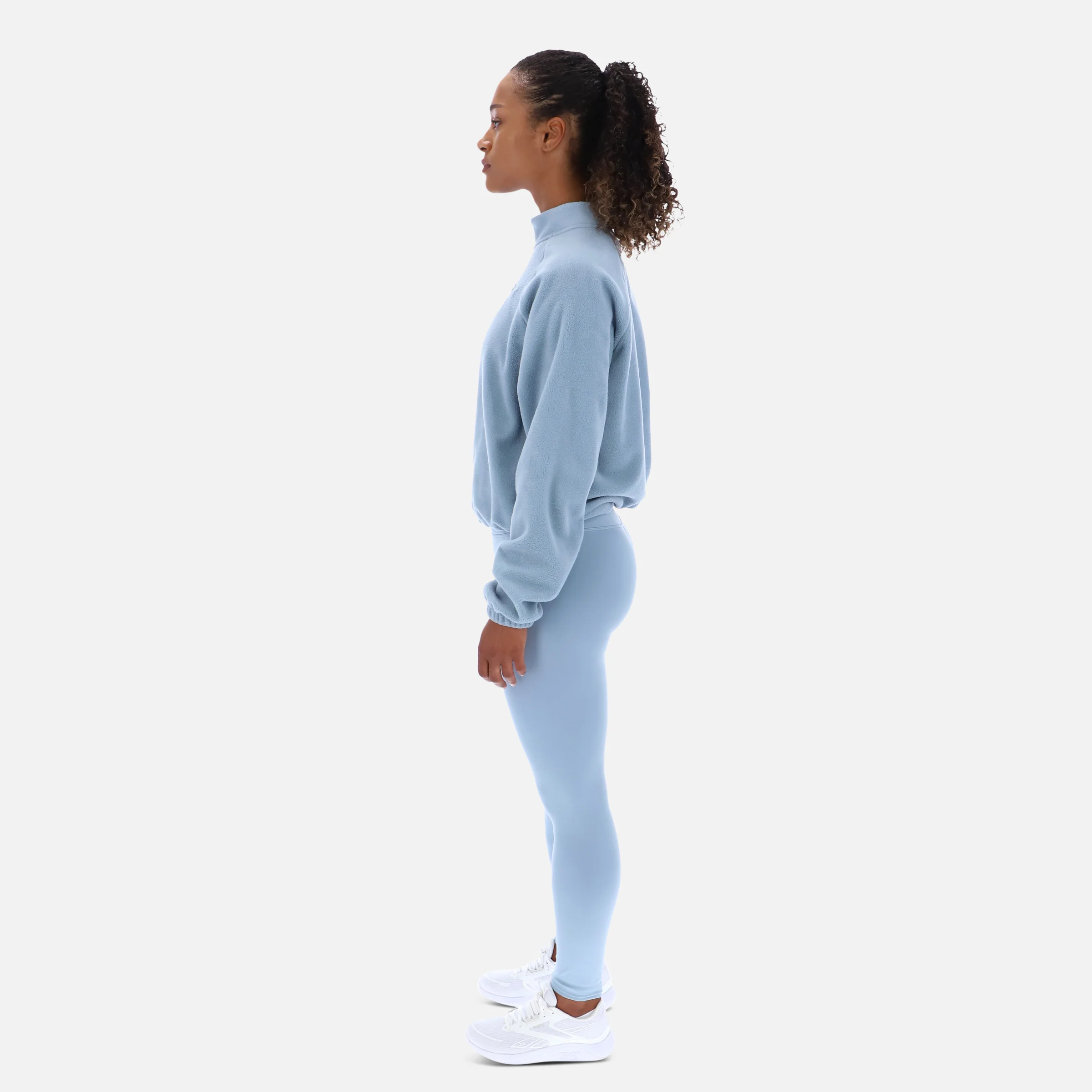 Myla Crop 1/4 Zip Leisure Blue - Image 5