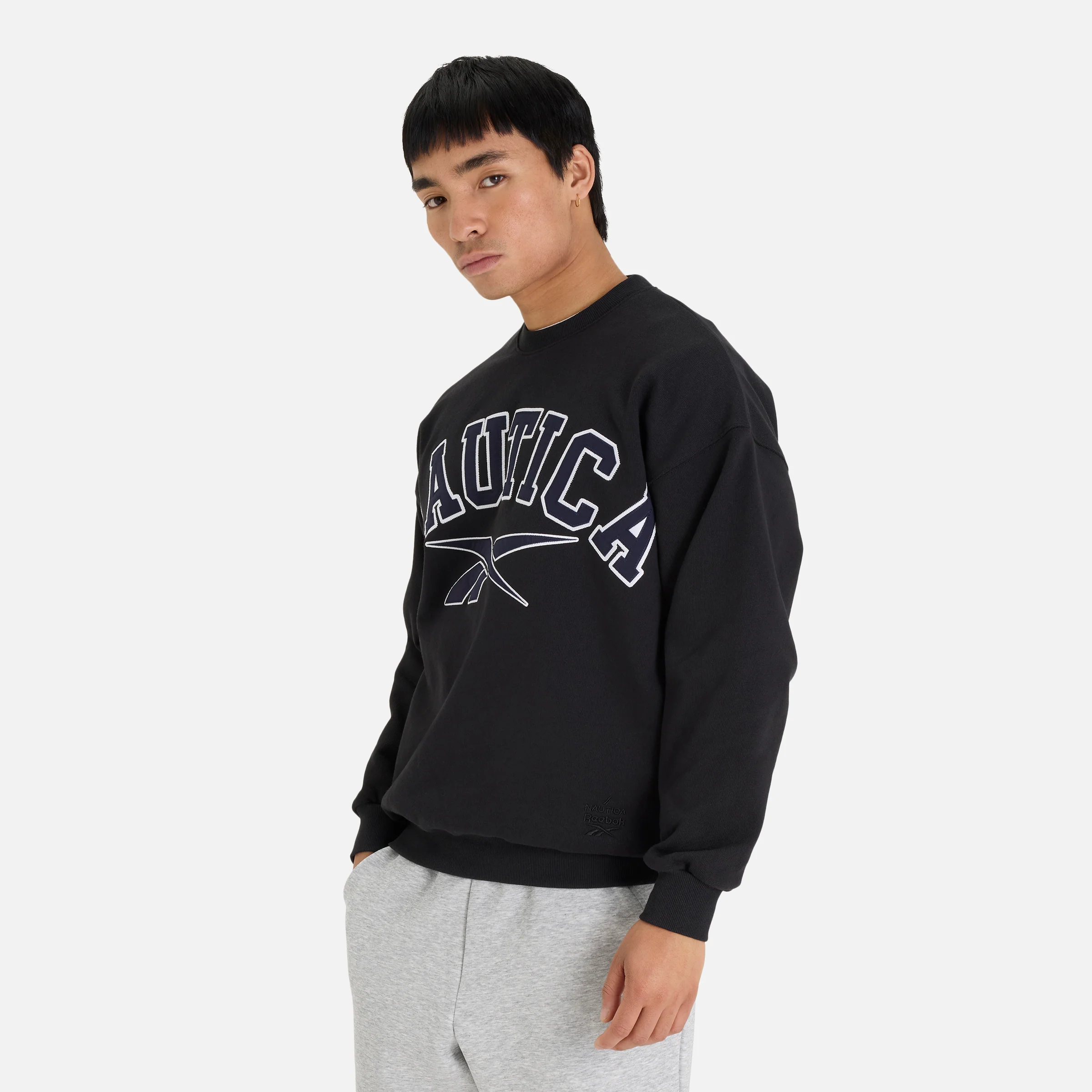 Reebok X Nautica Japan Heavyweight Crew Sweatshirt Black - Image 3