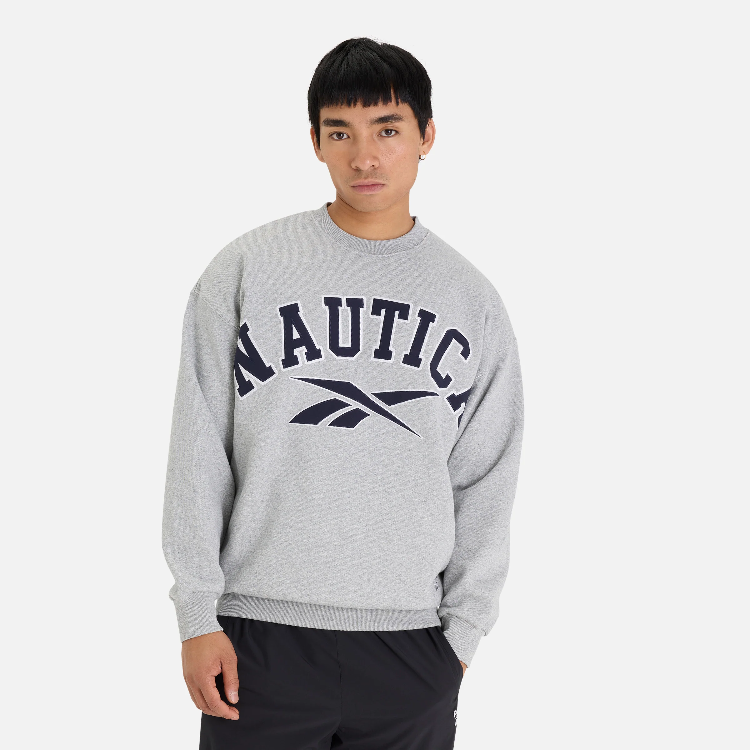 Reebok X Nautica Japan Heavyweight Crew Sweatshirt Grey - Image 2