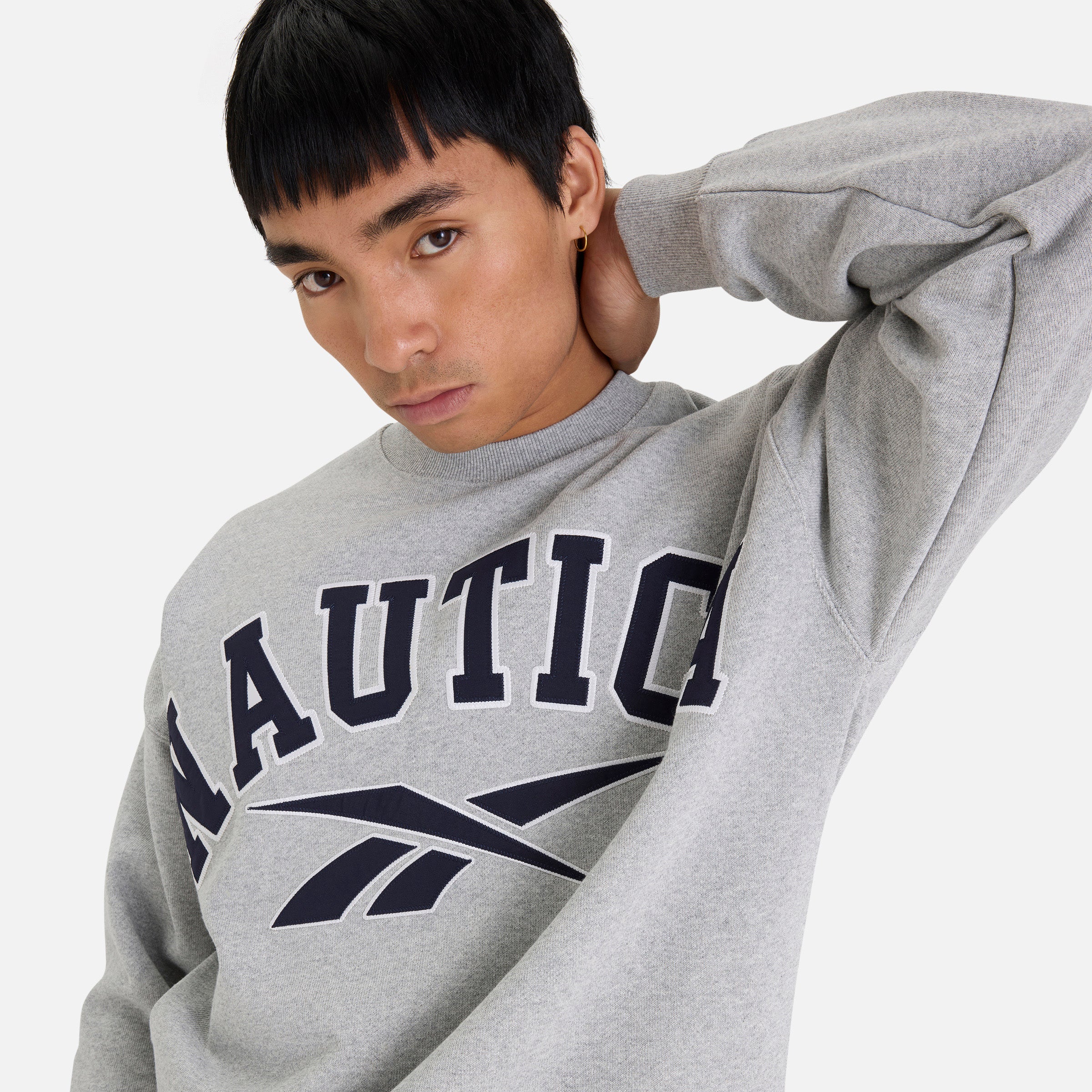 Reebok X Nautica Japan Heavyweight Crew Sweatshirt Grey - Image 6
