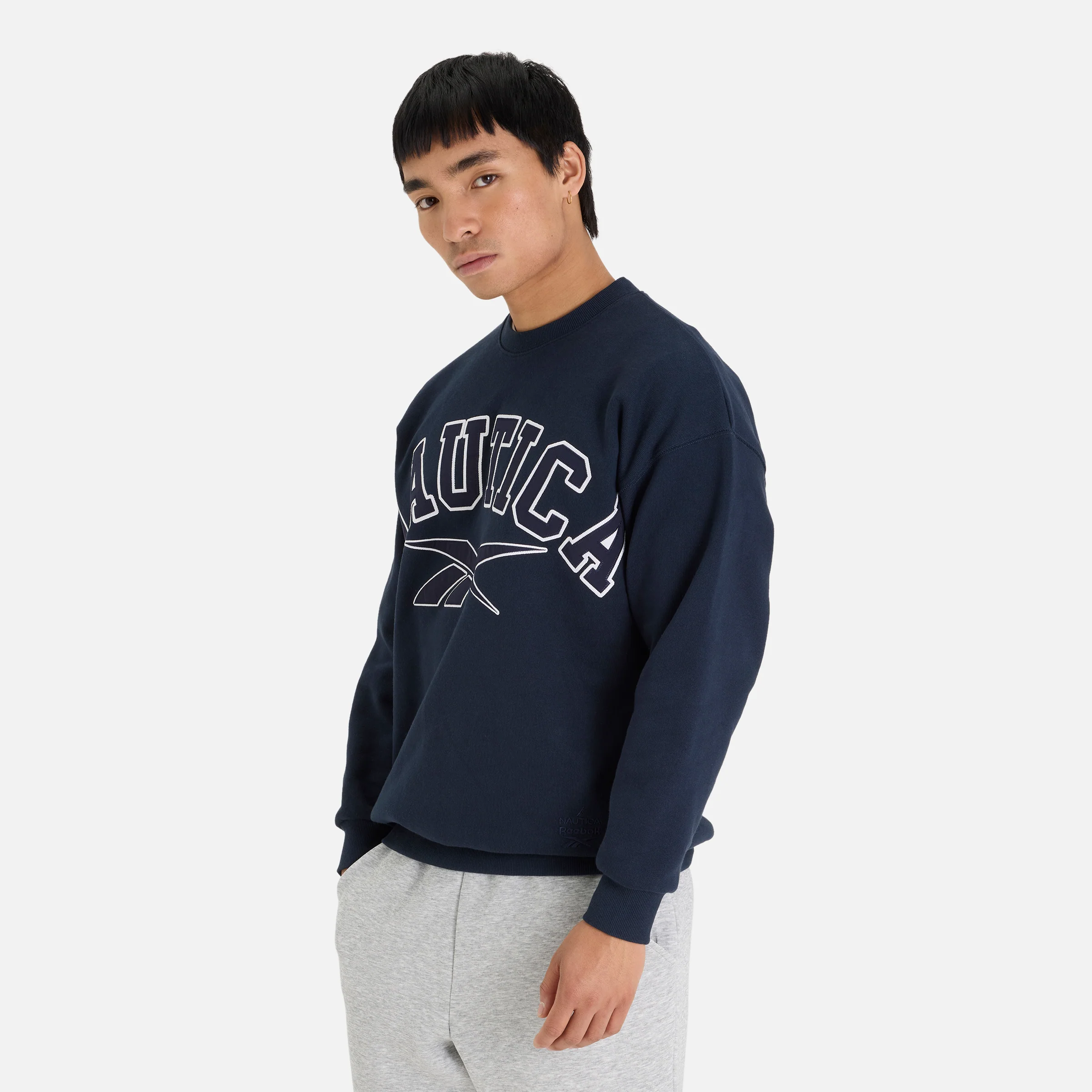 Reebok X Nautica Japan Heavyweight Crew Sweatshirt Navy - Image 3
