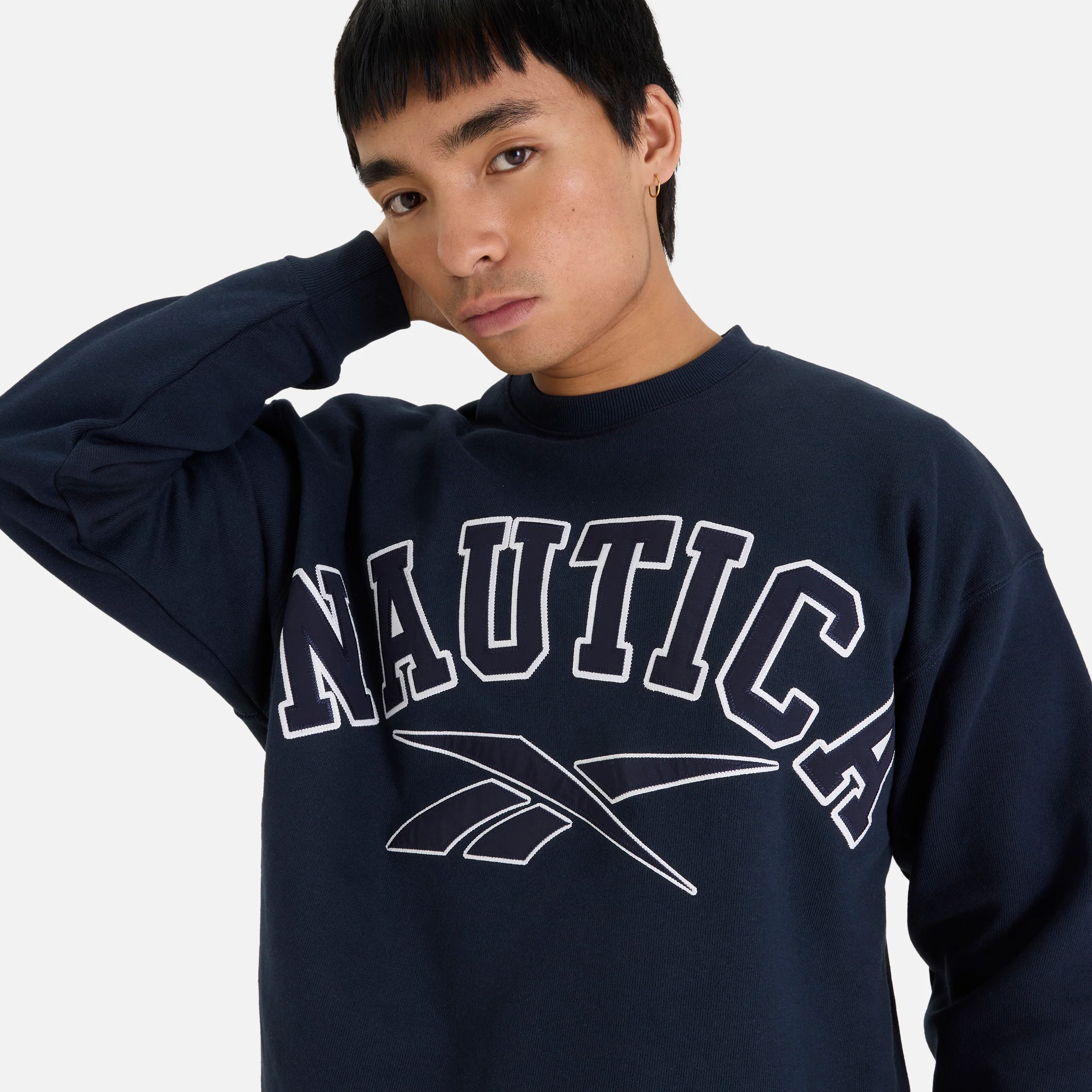 Reebok X Nautica Japan Heavyweight Crew Sweatshirt Navy - Image 6