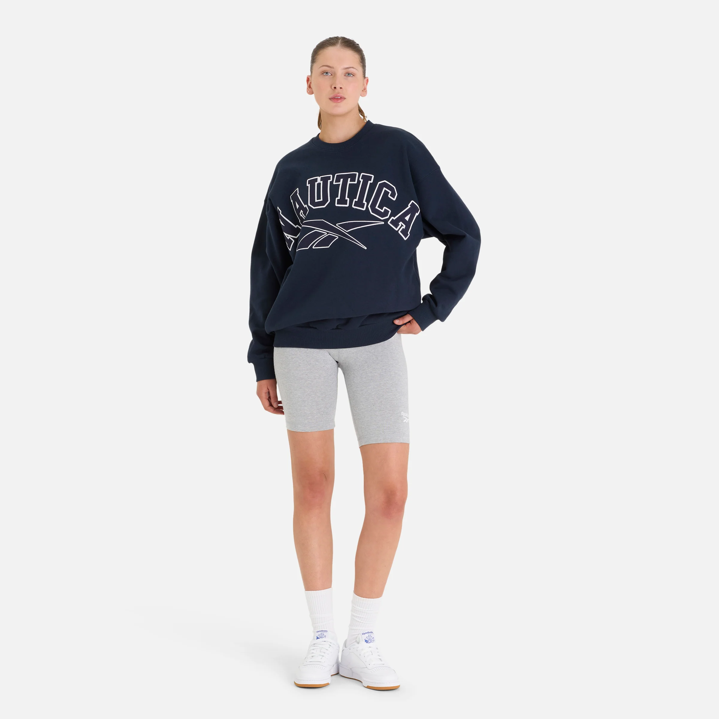 Reebok X Nautica Japan Heavyweight Crew Sweatshirt Navy - Image 7