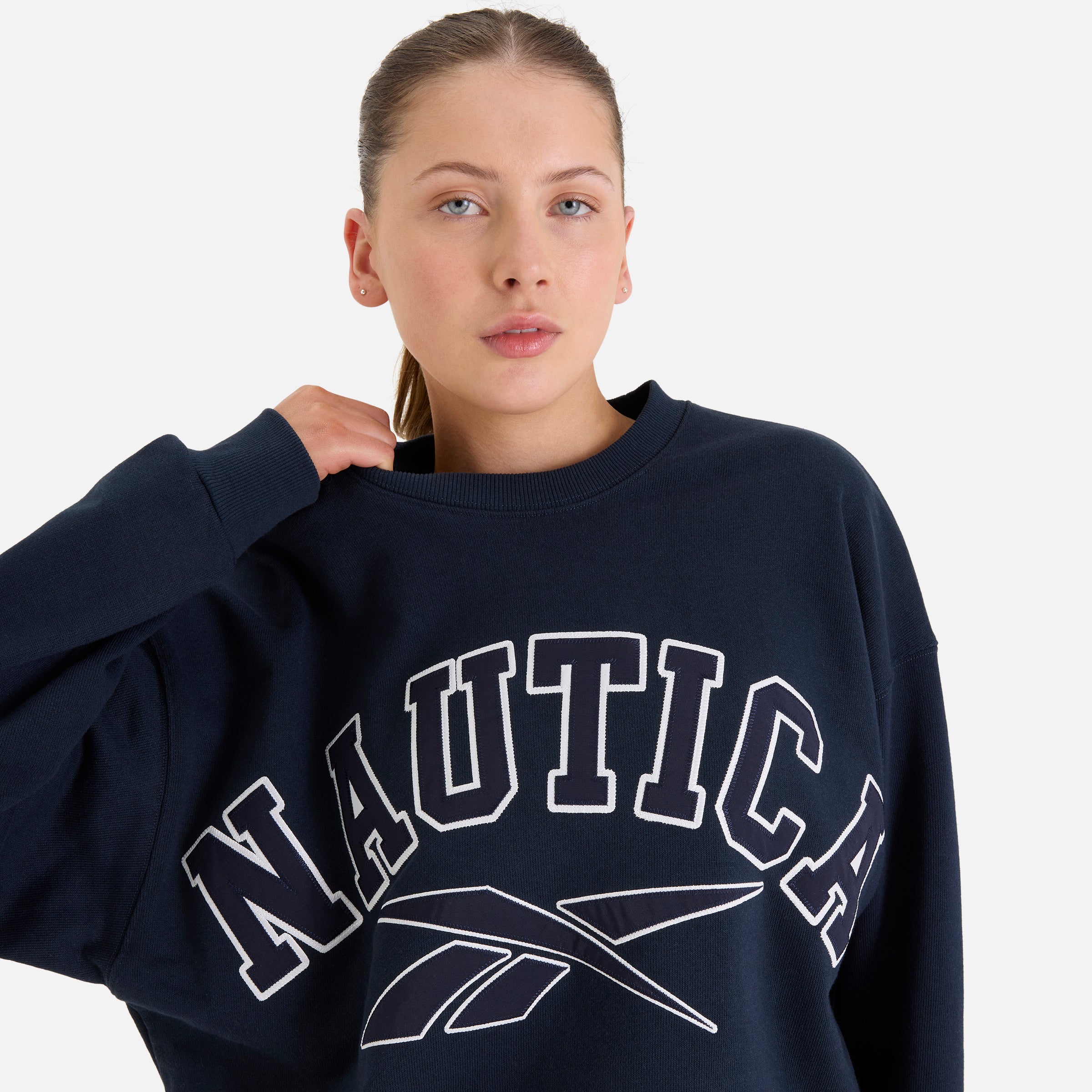 Reebok X Nautica Japan Heavyweight Crew Sweatshirt Navy - Image 8