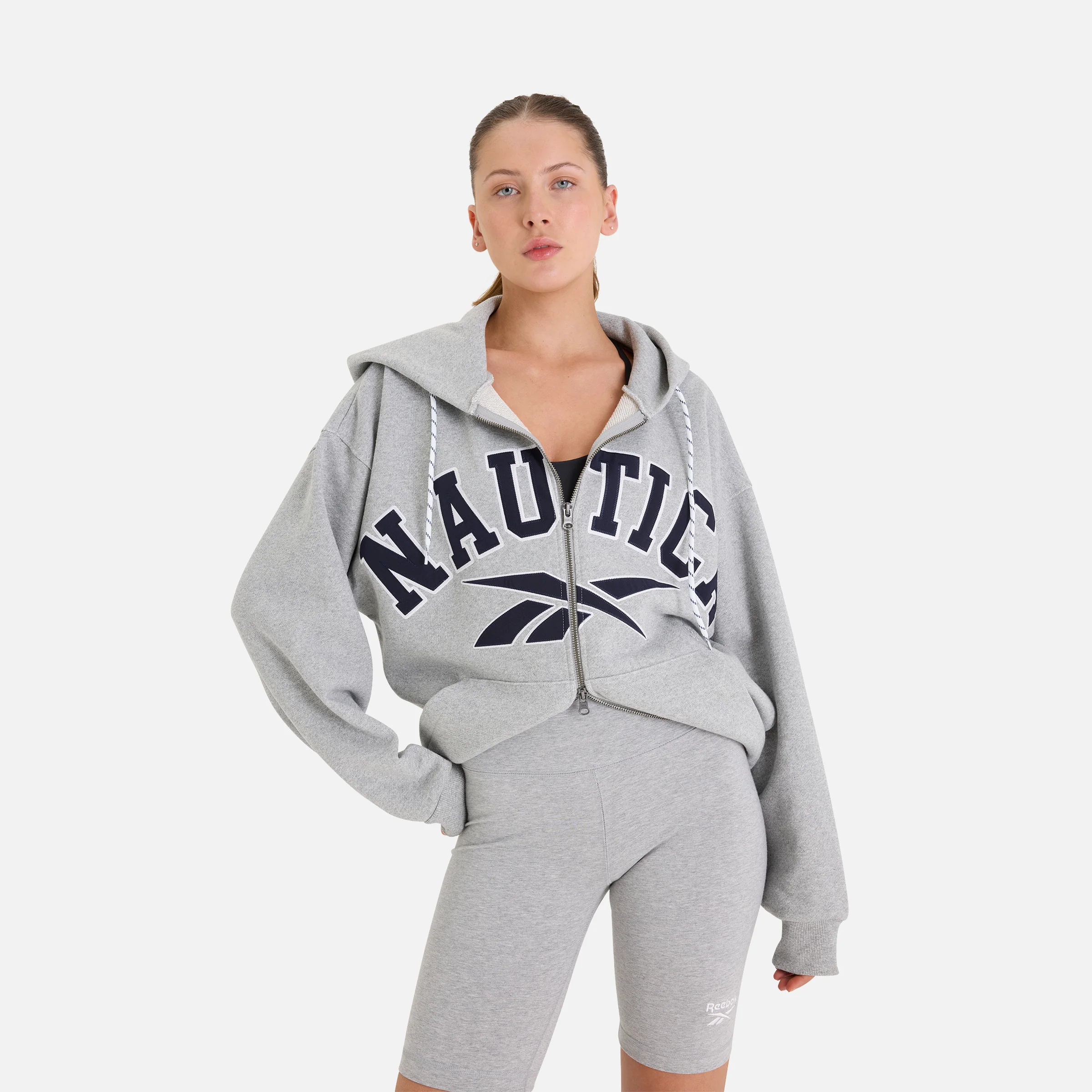 Reebok X Nautica Japan Heavyweight Hoodie Grey - Image 8