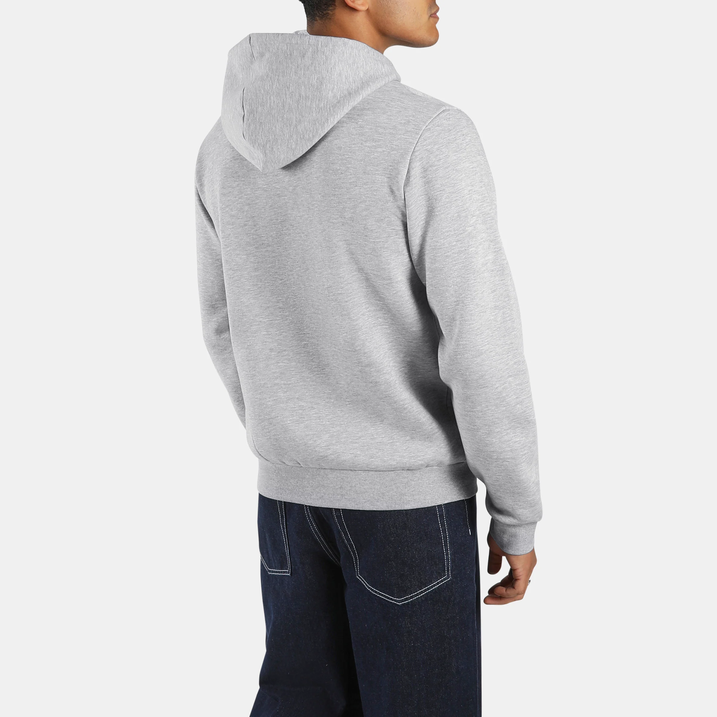 Noah Small Logo Hoody Light Grey Marl - Image 3