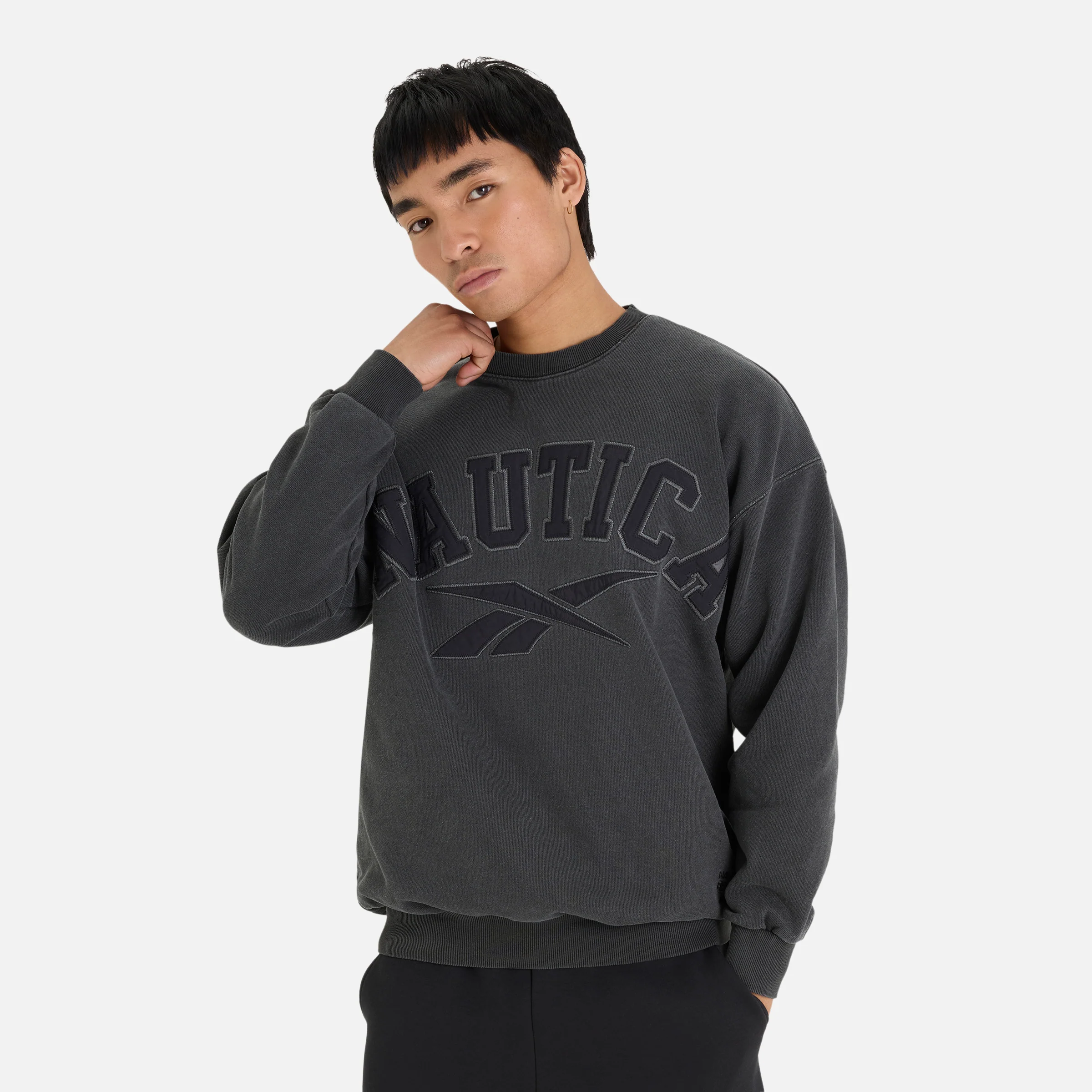 Reebok X Nautica Japan Heavyweight Pigment Dyed Sweatshirt Black - Image 2