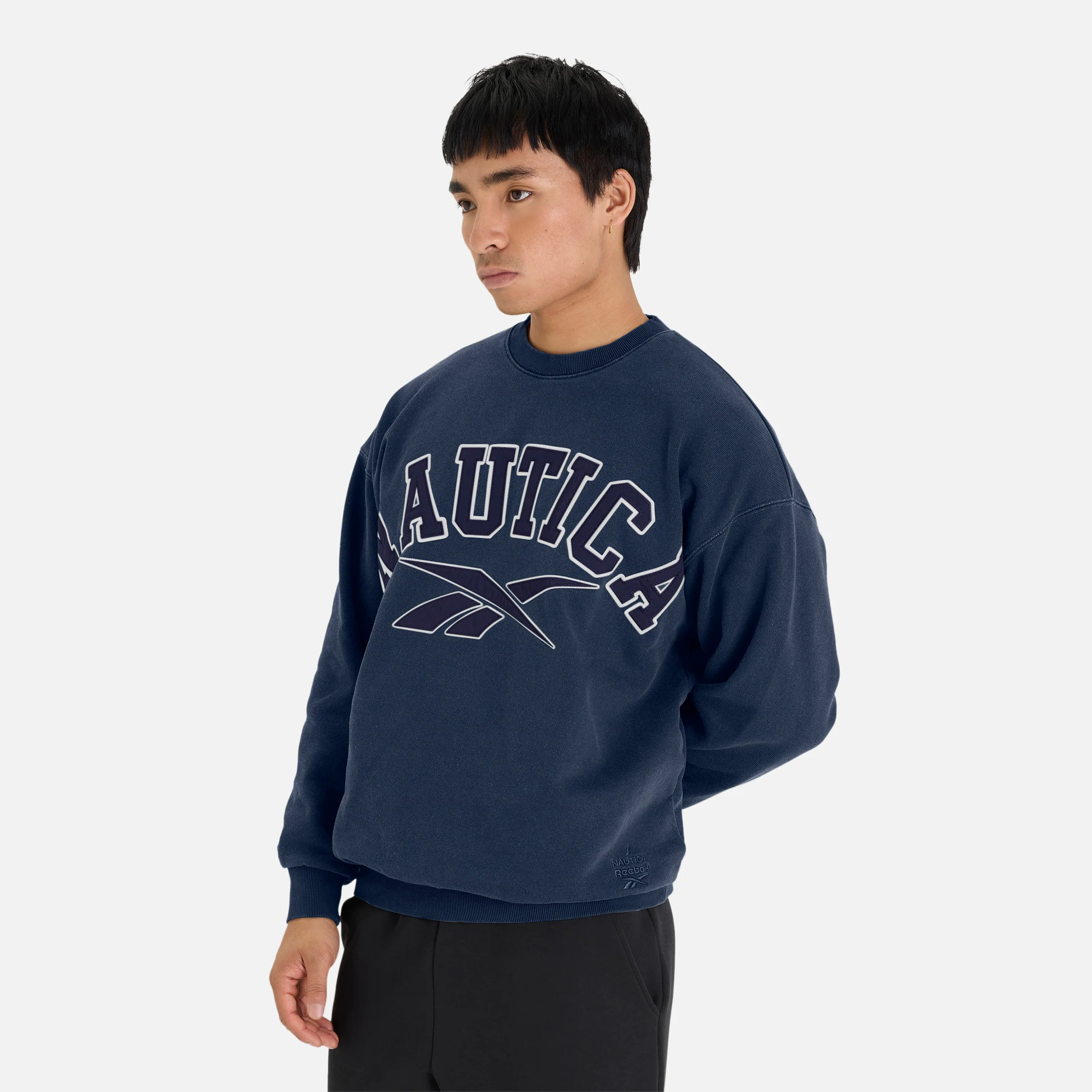 Reebok X Nautica Japan Heavyweight Pigment Dyed Sweatshirt Navy - Image 3