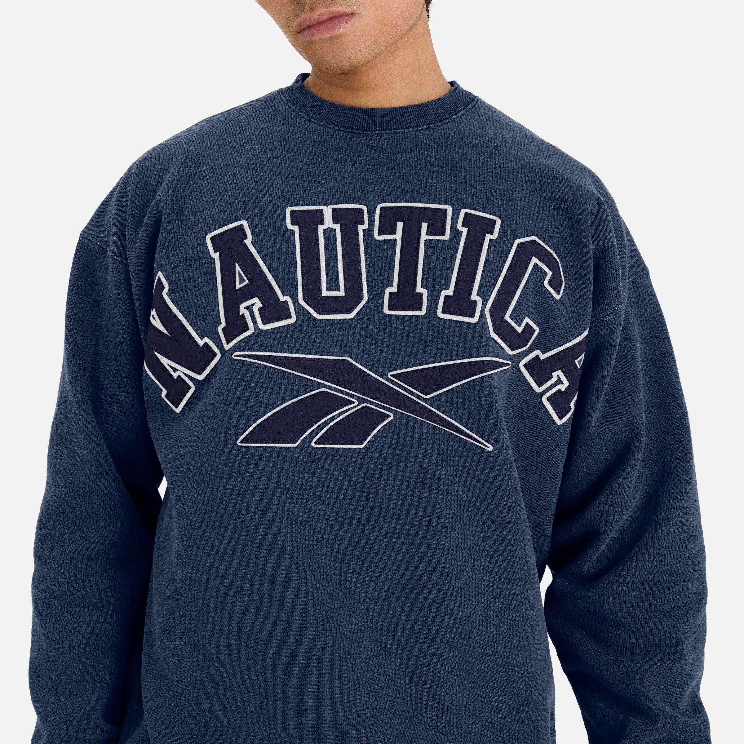 Reebok X Nautica Japan Heavyweight Pigment Dyed Sweatshirt Navy - Image 5