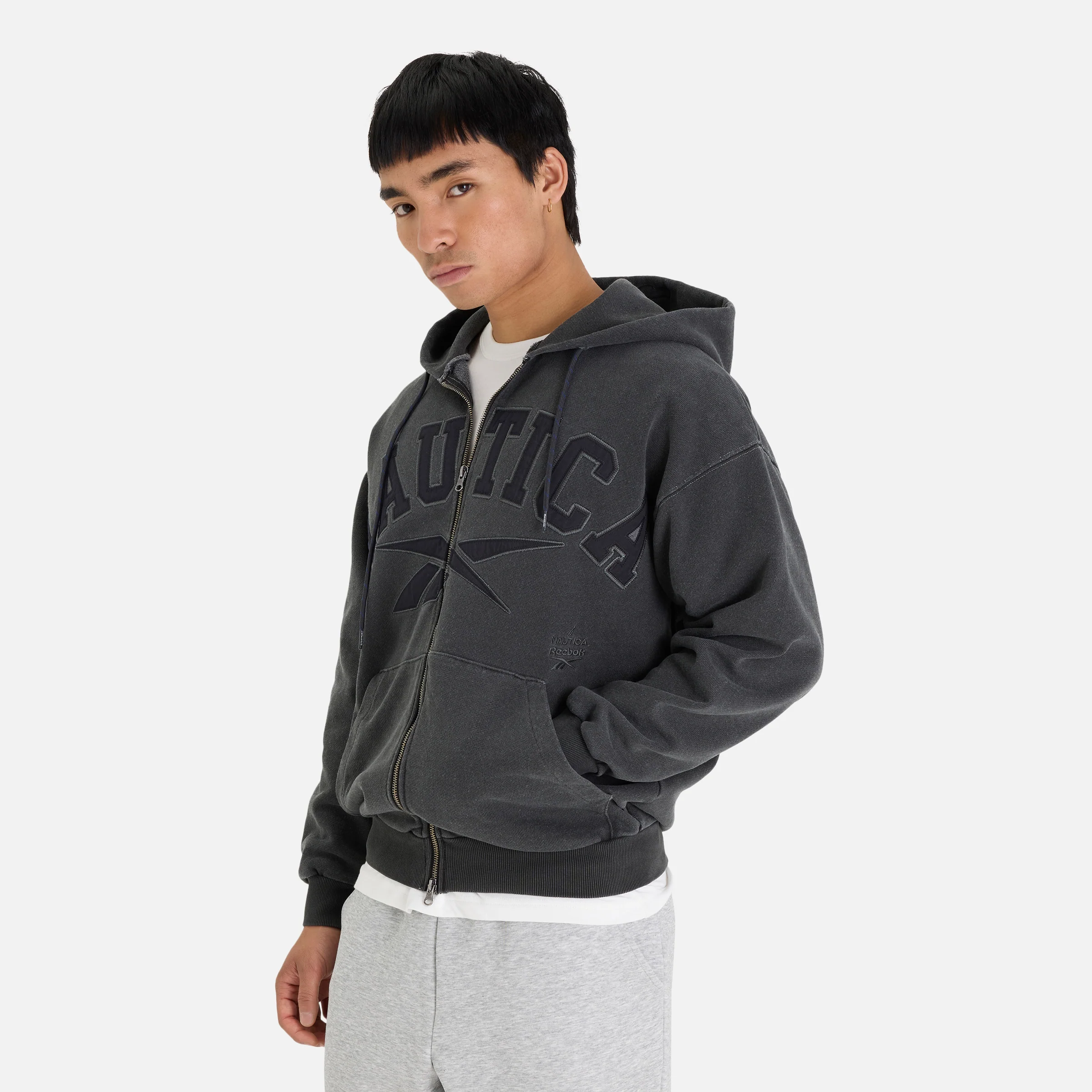 Reebok X Nautica Japan Pigment Dyed Zip Hoodie Black - Image 3