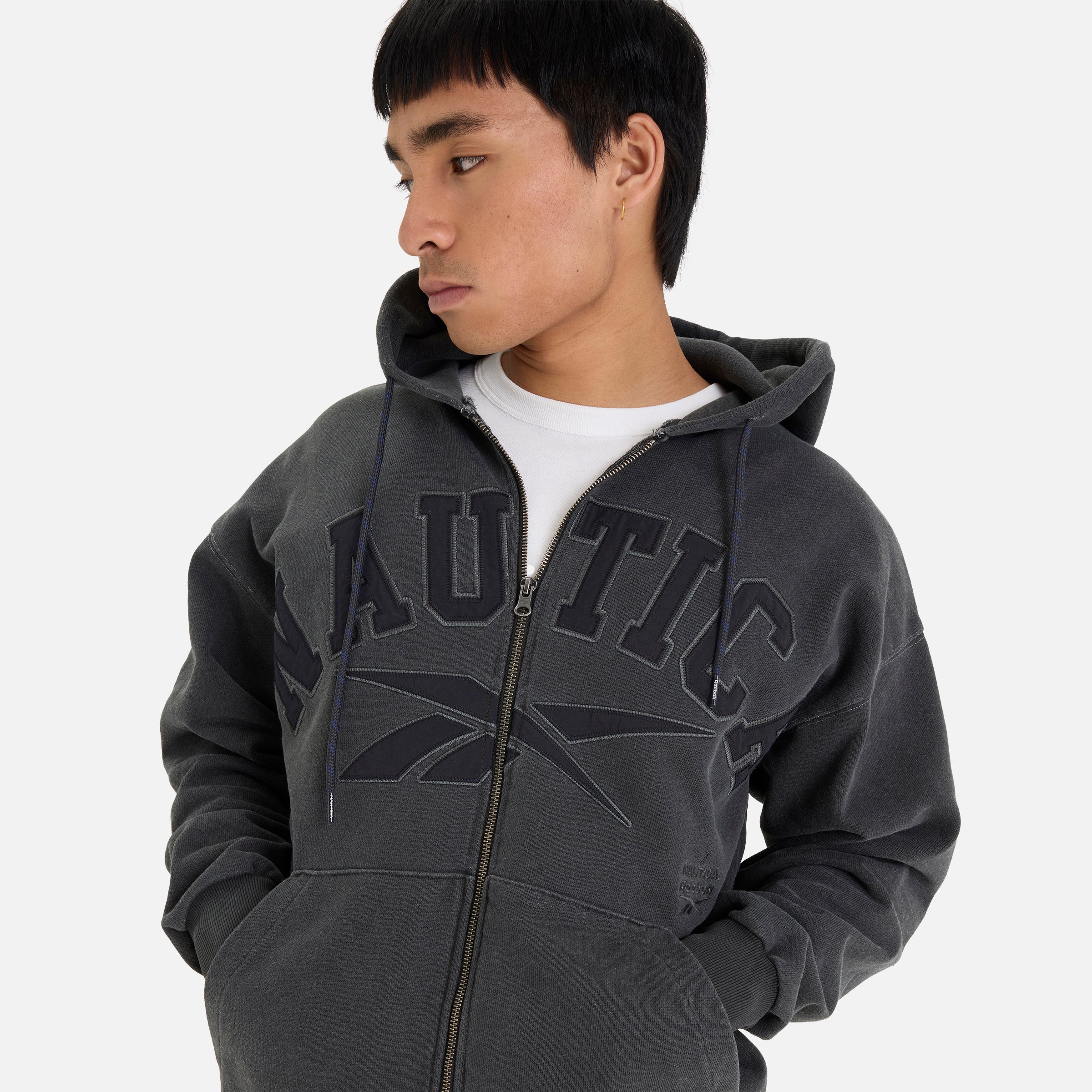 Reebok X Nautica Japan Pigment Dyed Zip Hoodie Black - Image 6