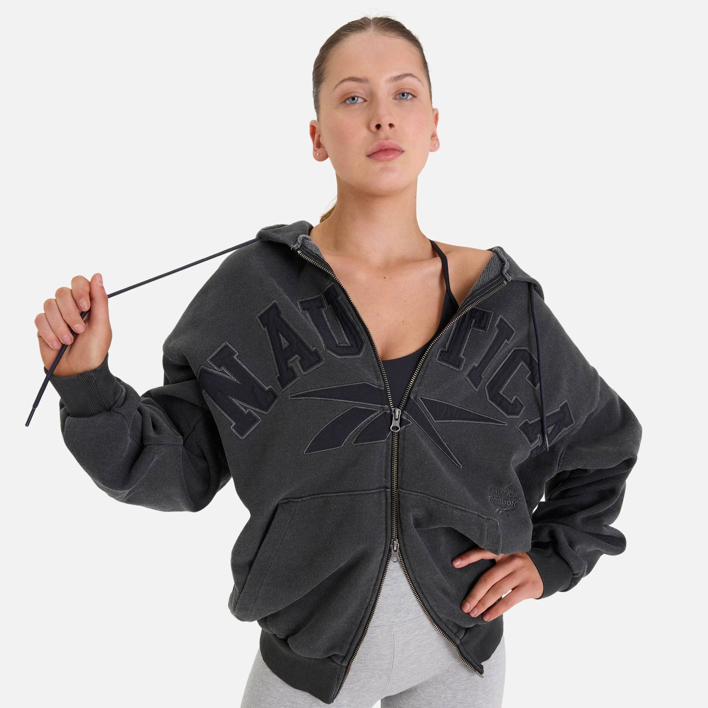 Reebok X Nautica Japan Pigment Dyed Zip Hoodie Black - Image 8
