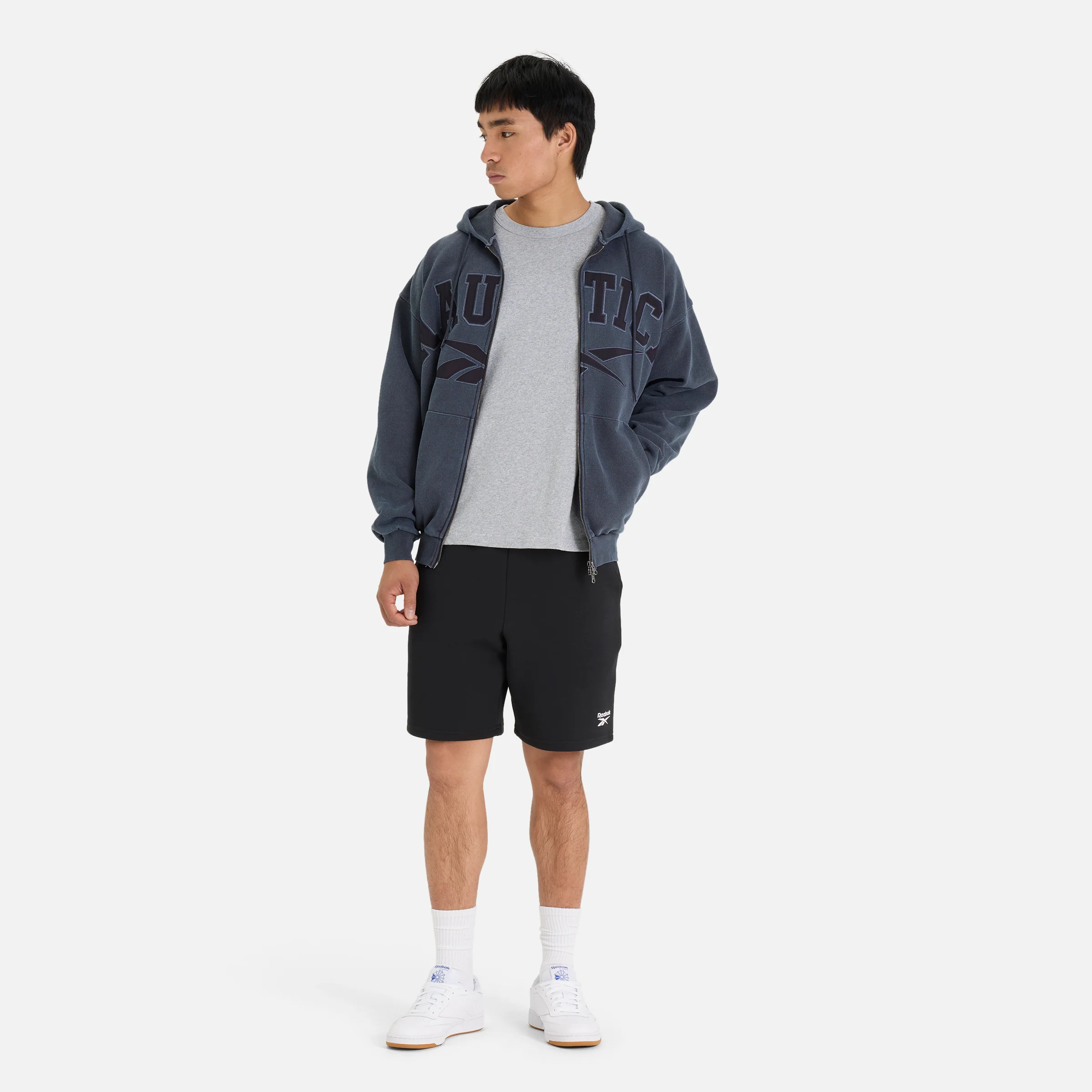 Reebok X Nautica Japan Pigment Dyed Zip Hoodie Navy