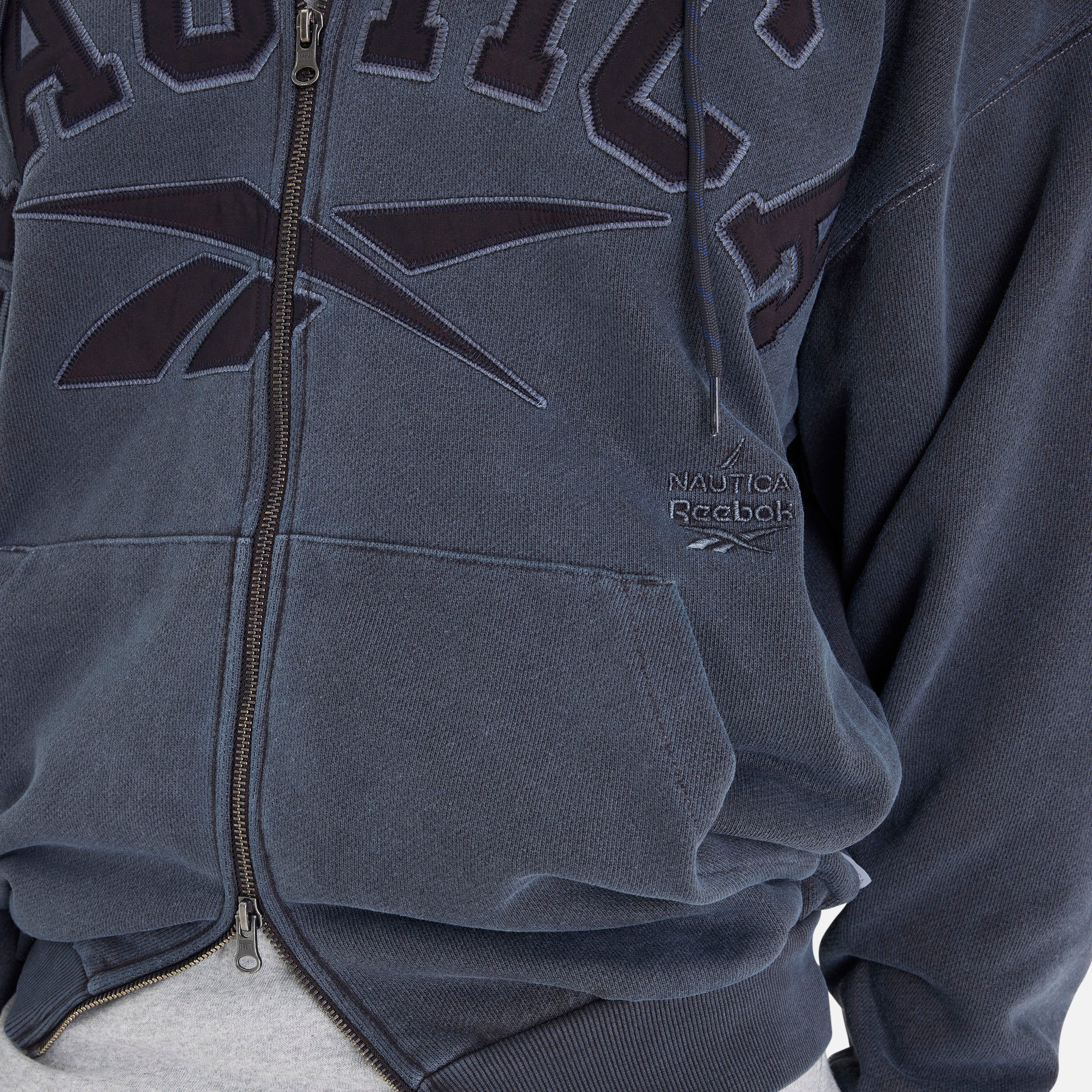 Reebok X Nautica Japan Pigment Dyed Zip Hoodie Navy - Image 7