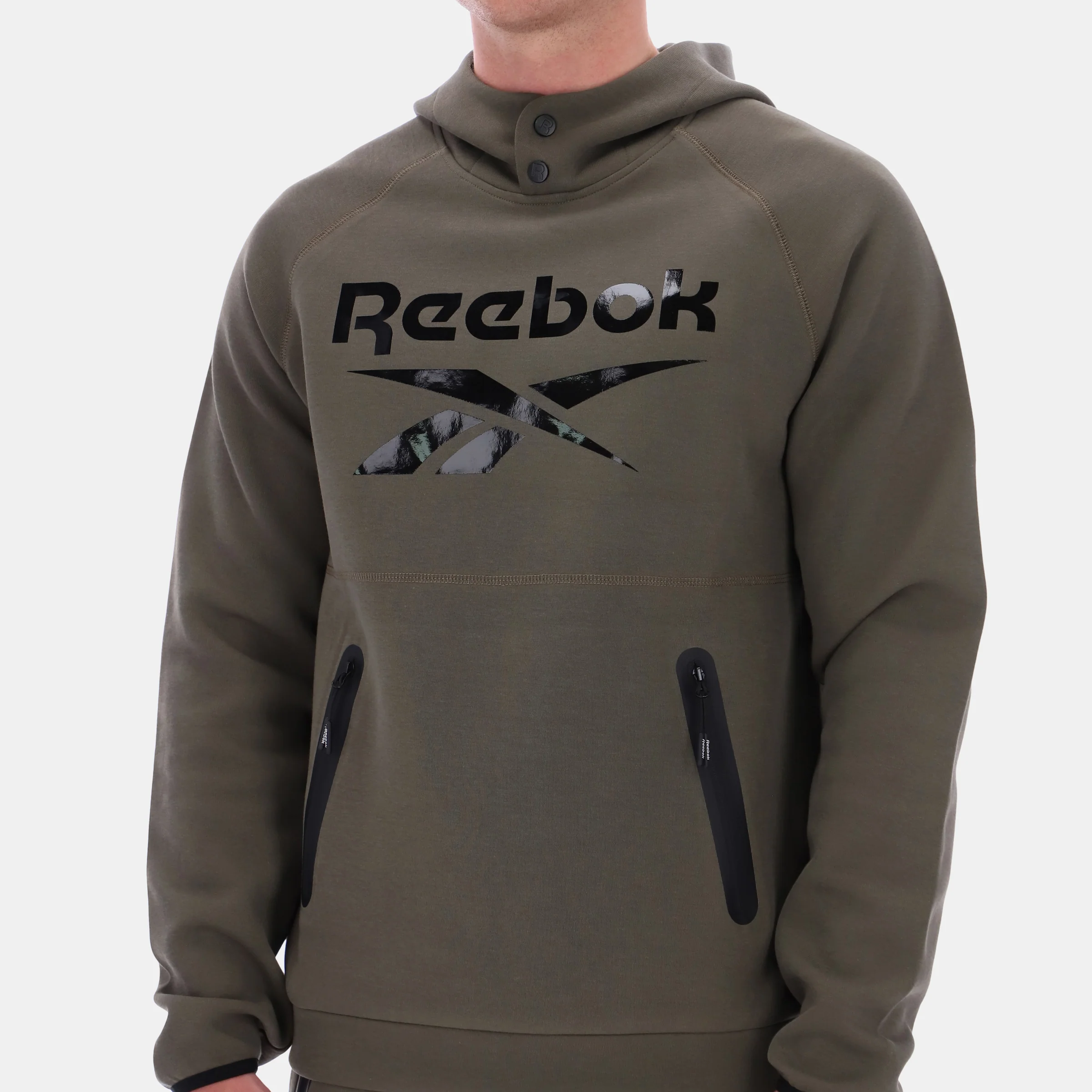 Overhead Hoody Fleece Army Army Green - Image 3