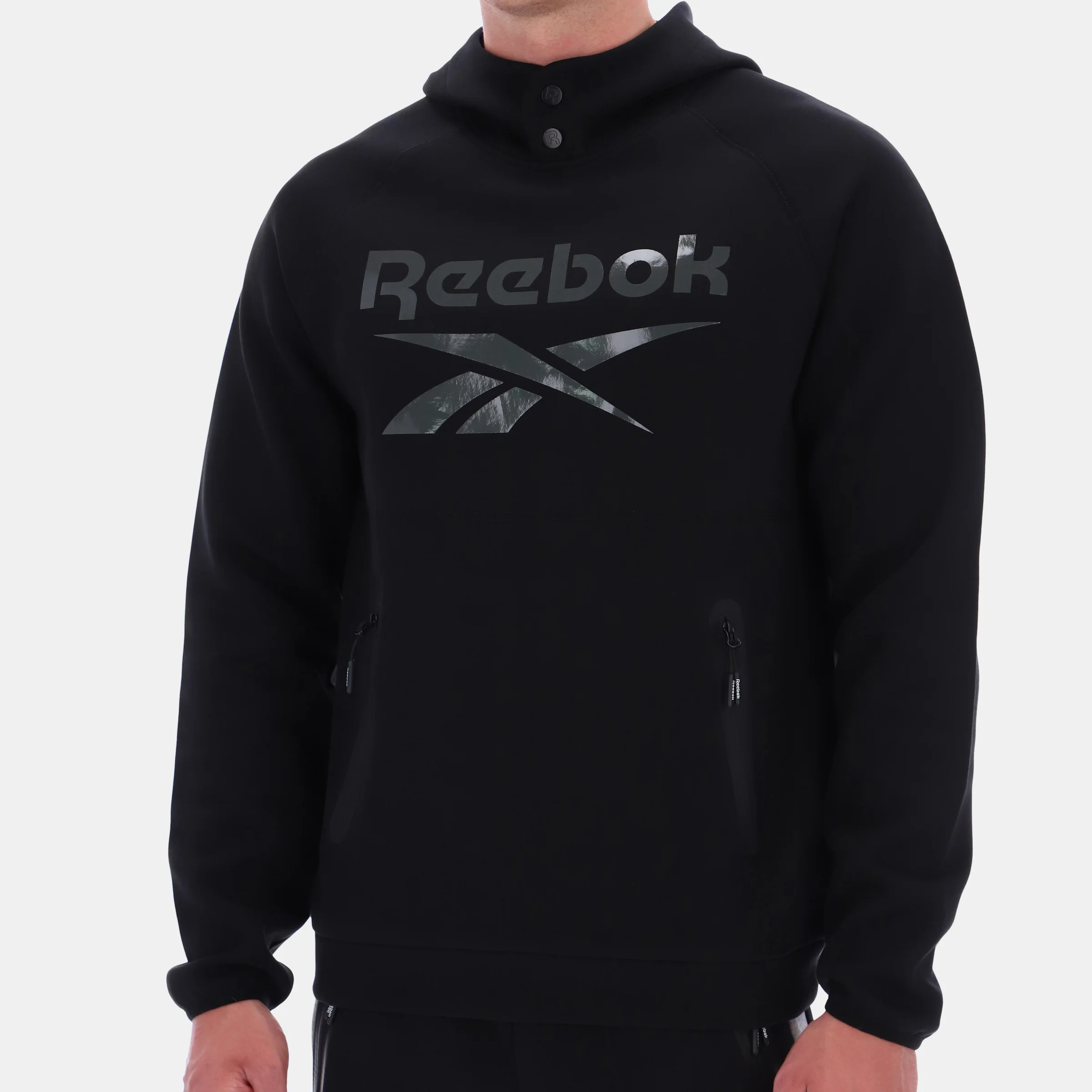 Overhead Hoody Fleece Army Black - Image 3