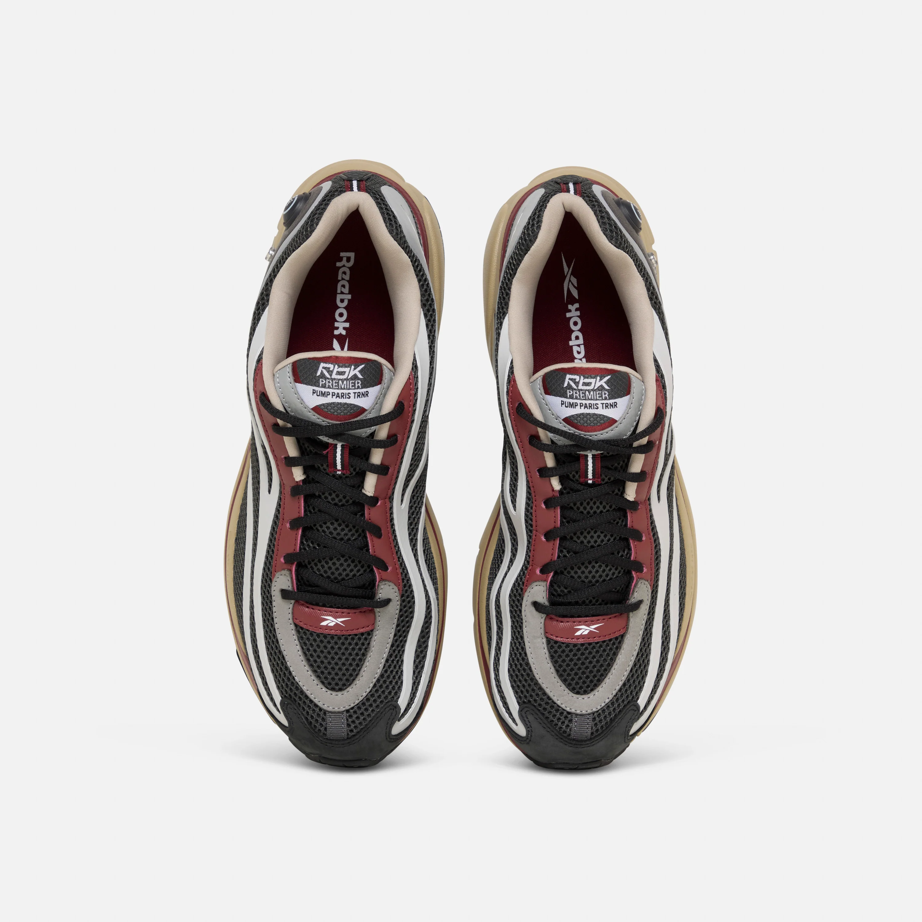 Premier Pump Paris Trainer Grey 6/Grey 1/Rich Maroon - Image 2