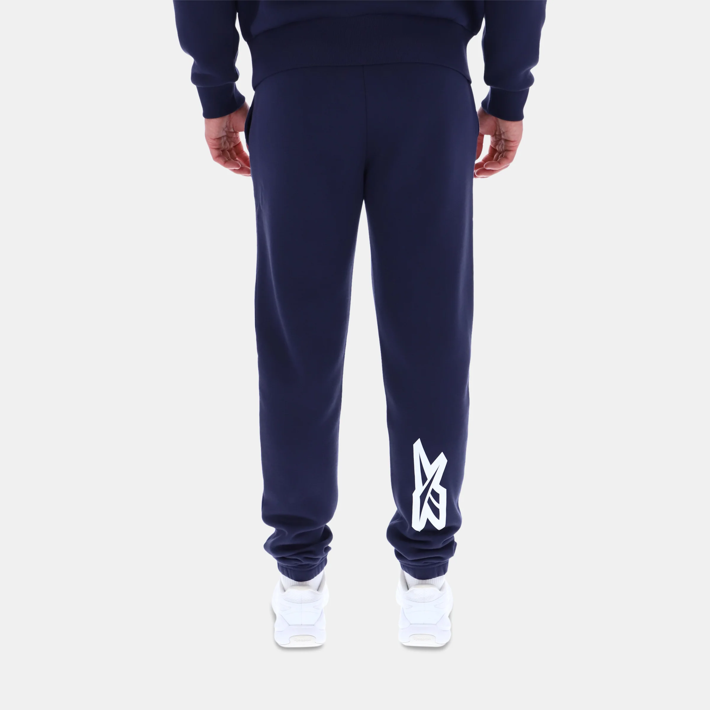 Printed Fleece Jogger Vector Vector Navy - Image 3