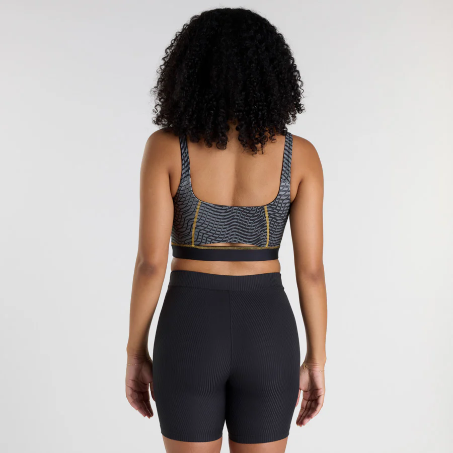 Q2 Hype Block Aop Bralette Black - Image 4