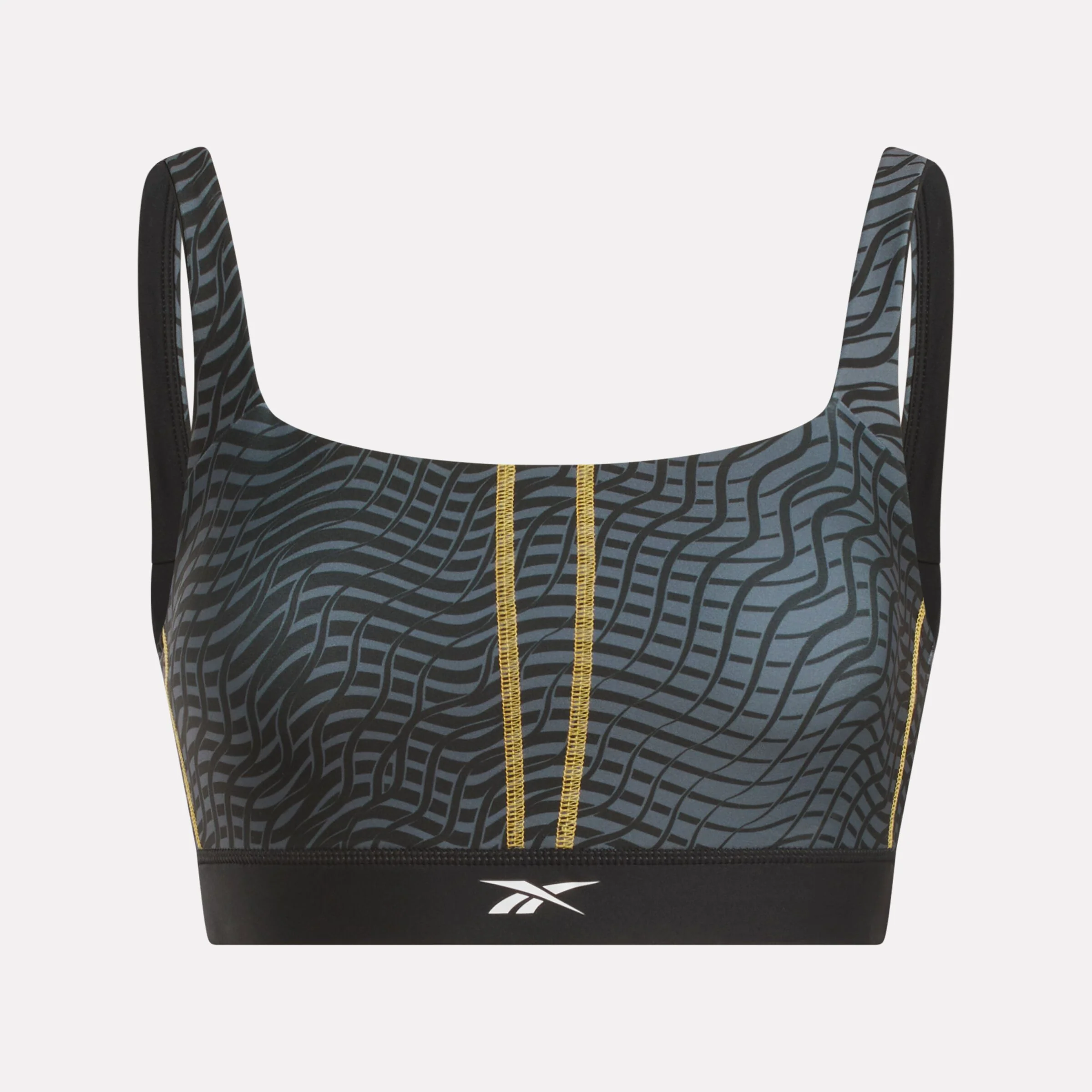 Q2 Hype Block Aop Bralette Black - Image 7